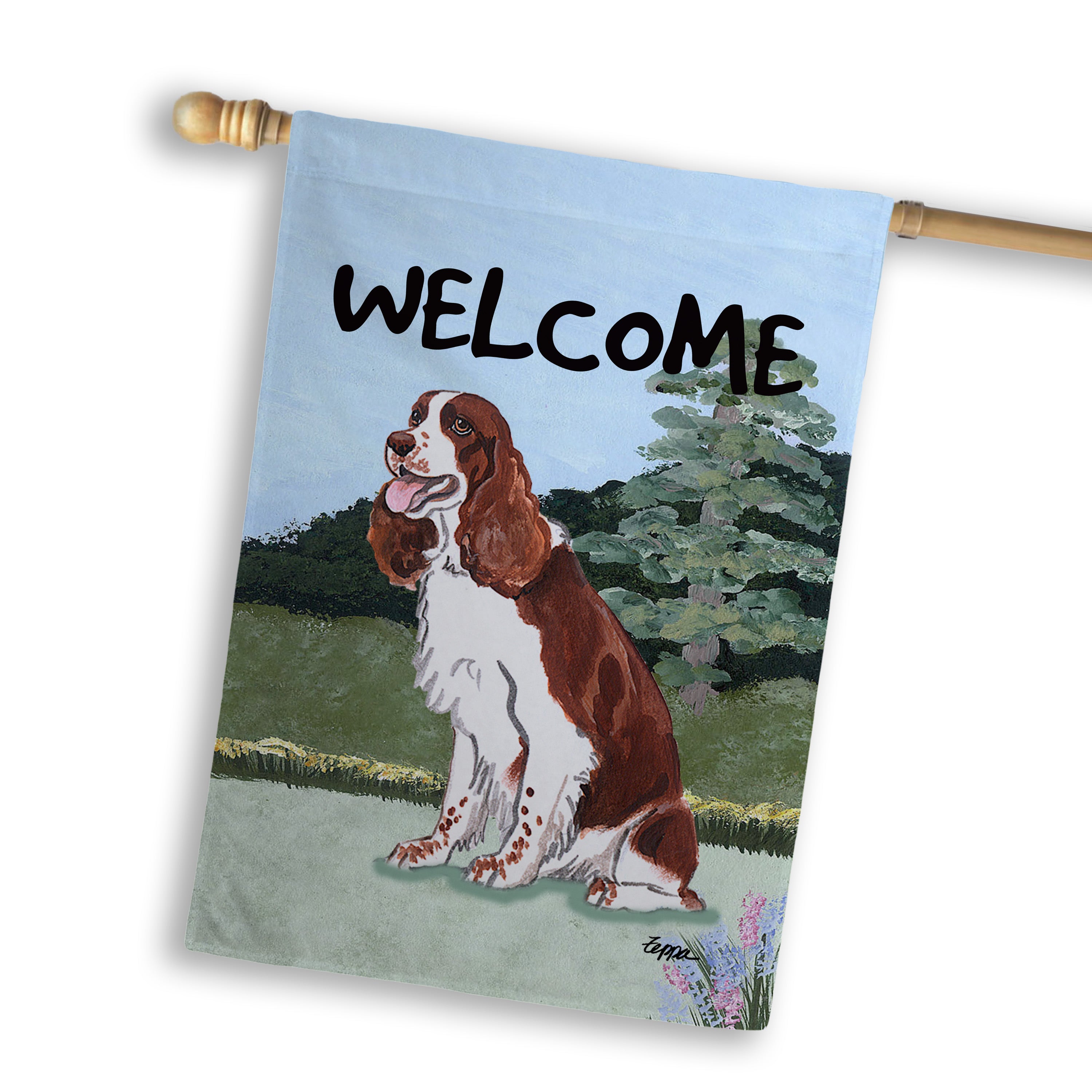 Springer Spaniel House Flag