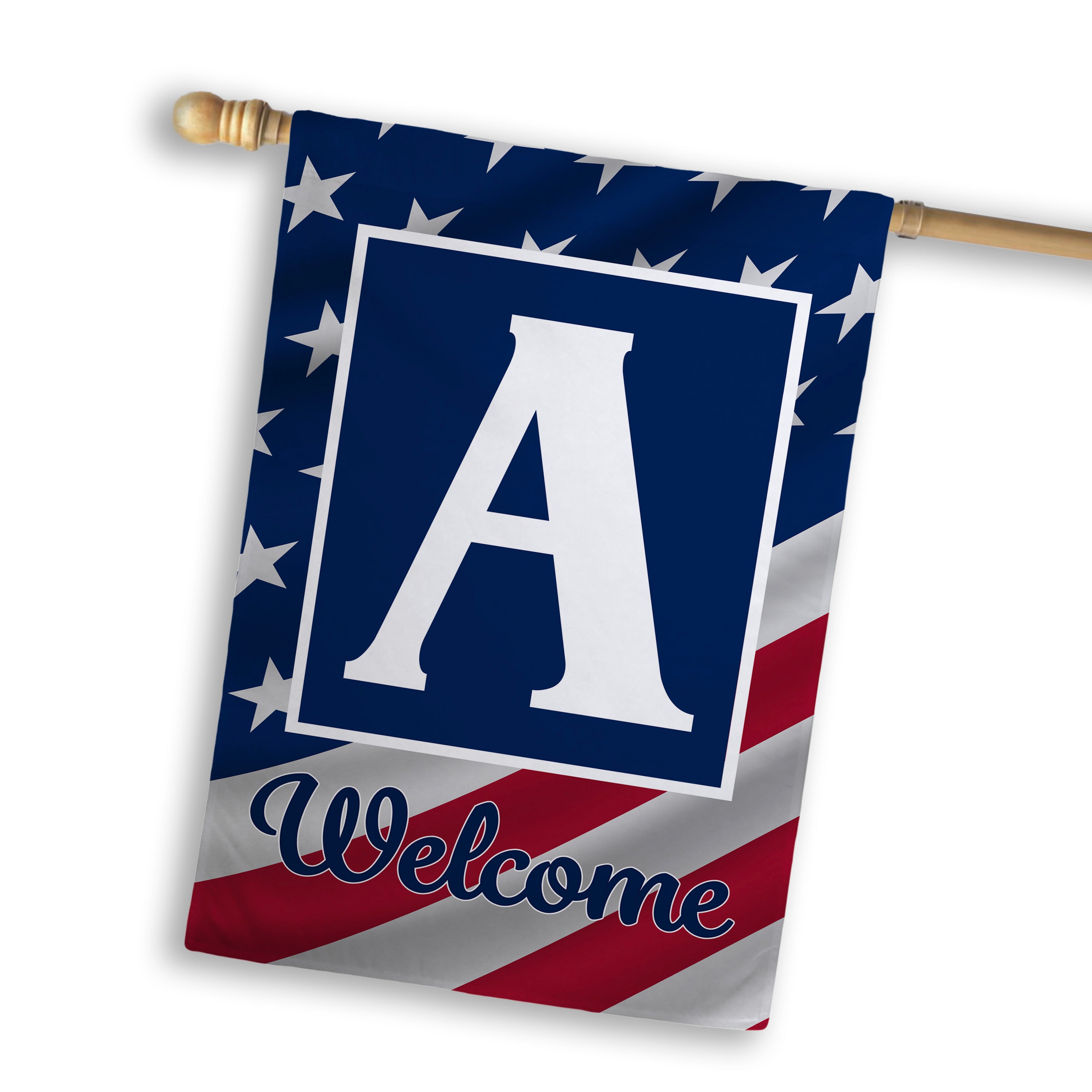 Patriotic, Old Glory,  Monogram, House Flag