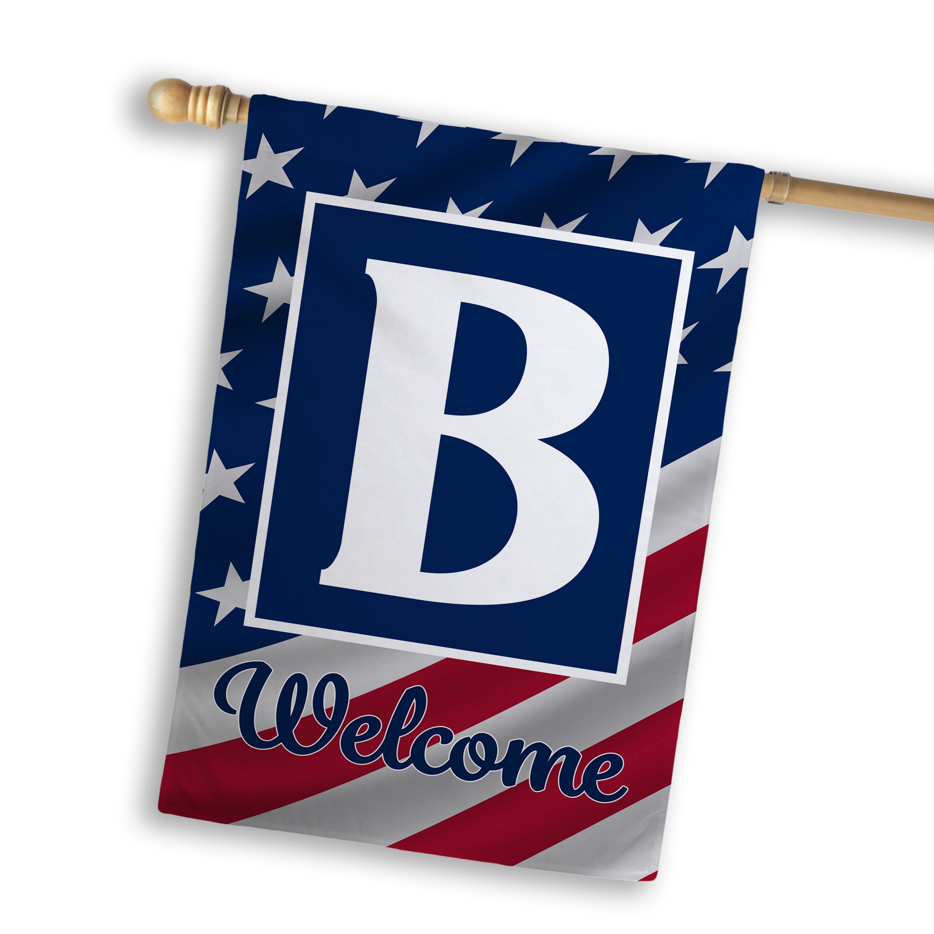 Patriotic, Old Glory,  Monogram, House Flag