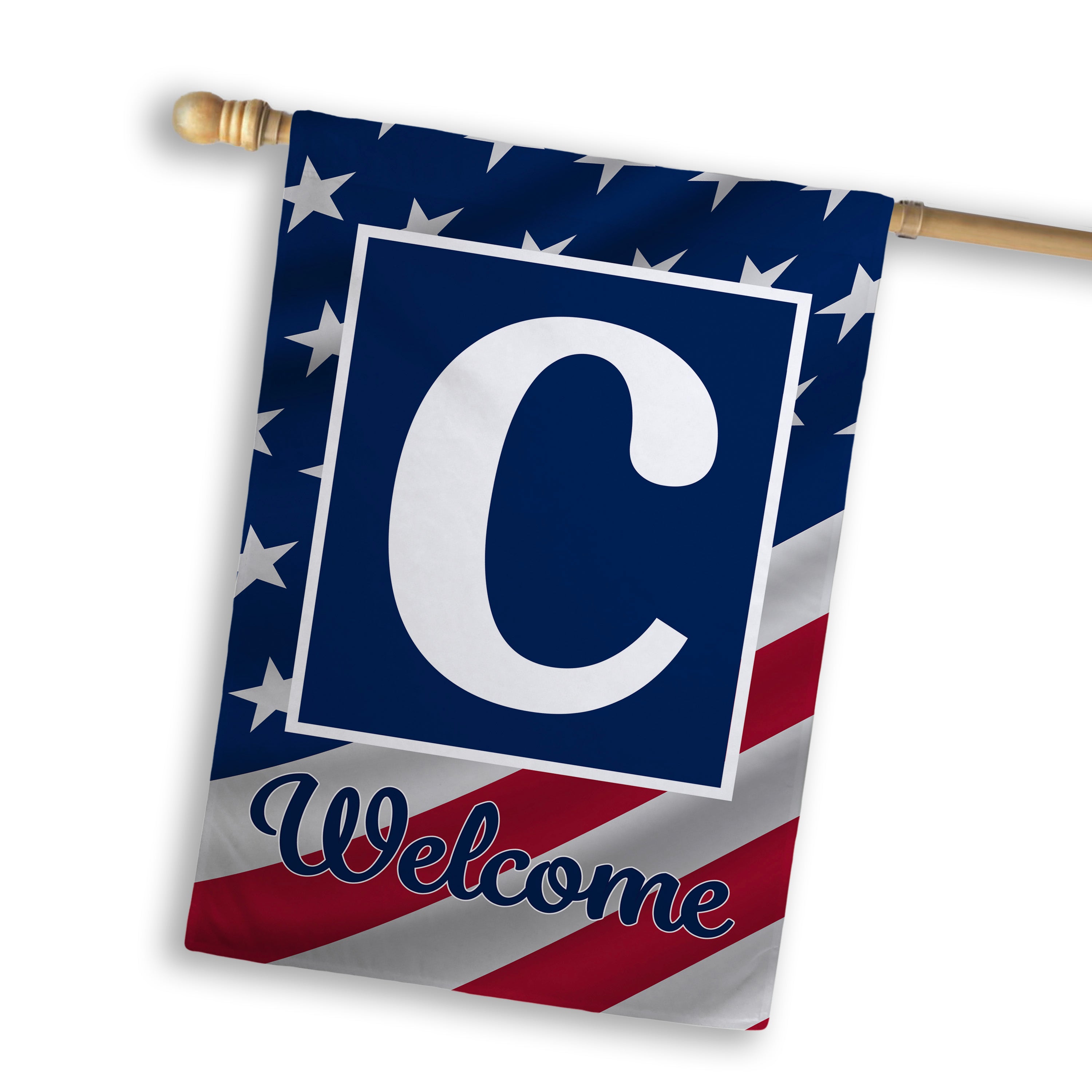Patriotic, Old Glory,  Monogram, House Flag