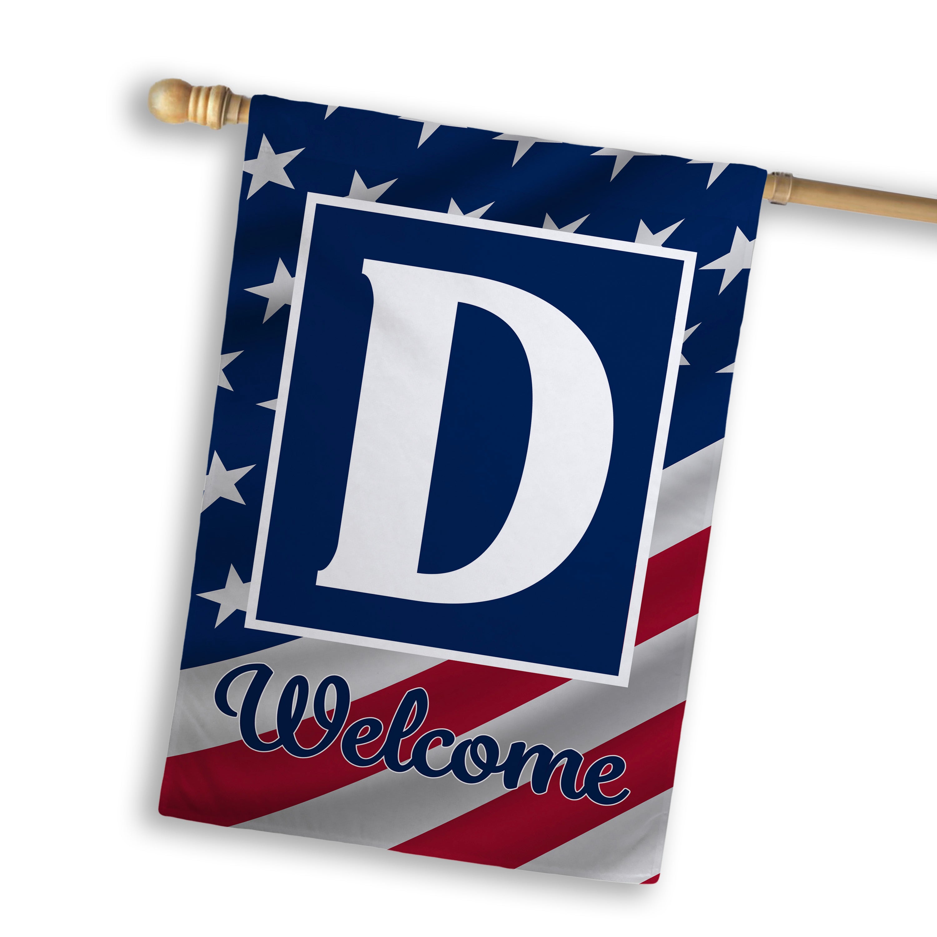Patriotic, Old Glory,  Monogram, House Flag