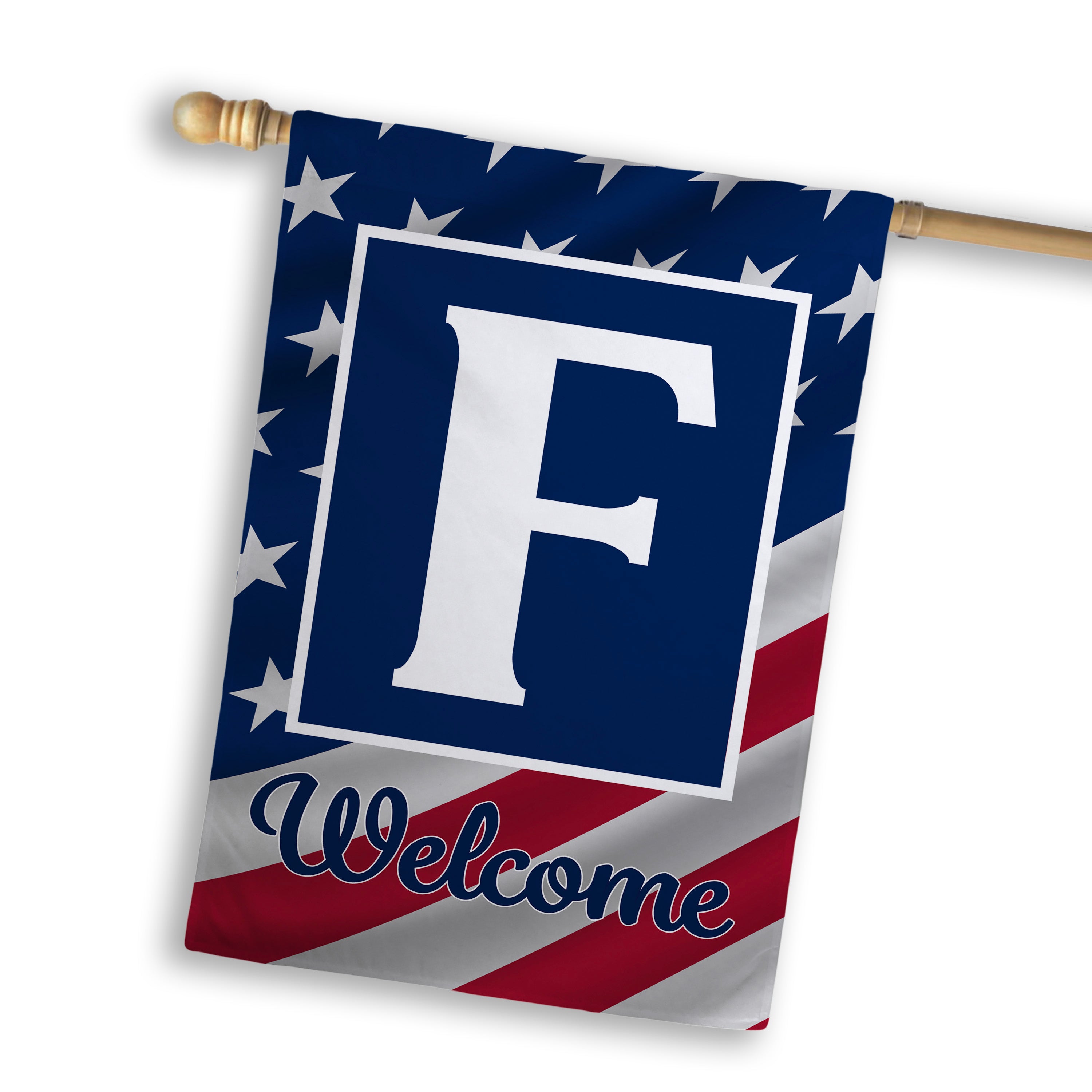 Patriotic, Old Glory,  Monogram, House Flag