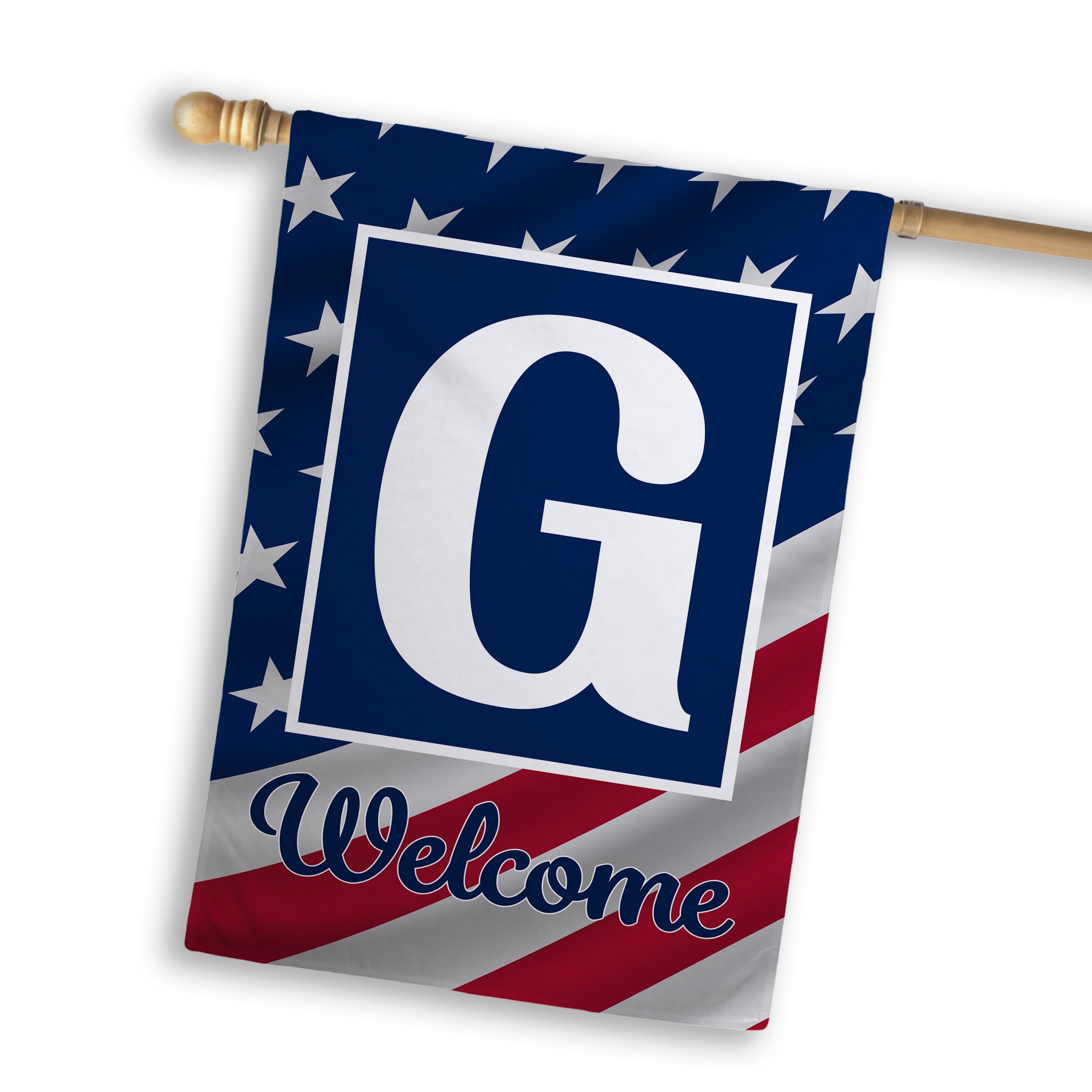 Patriotic, Old Glory,  Monogram, House Flag
