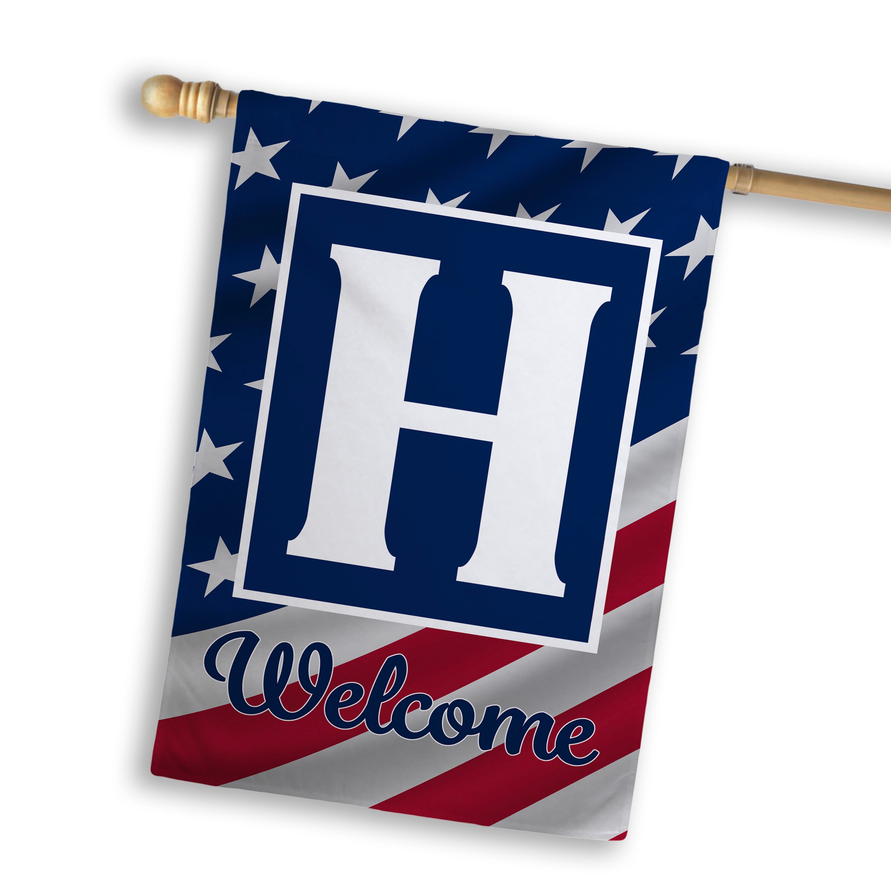 Patriotic, Old Glory,  Monogram, House Flag