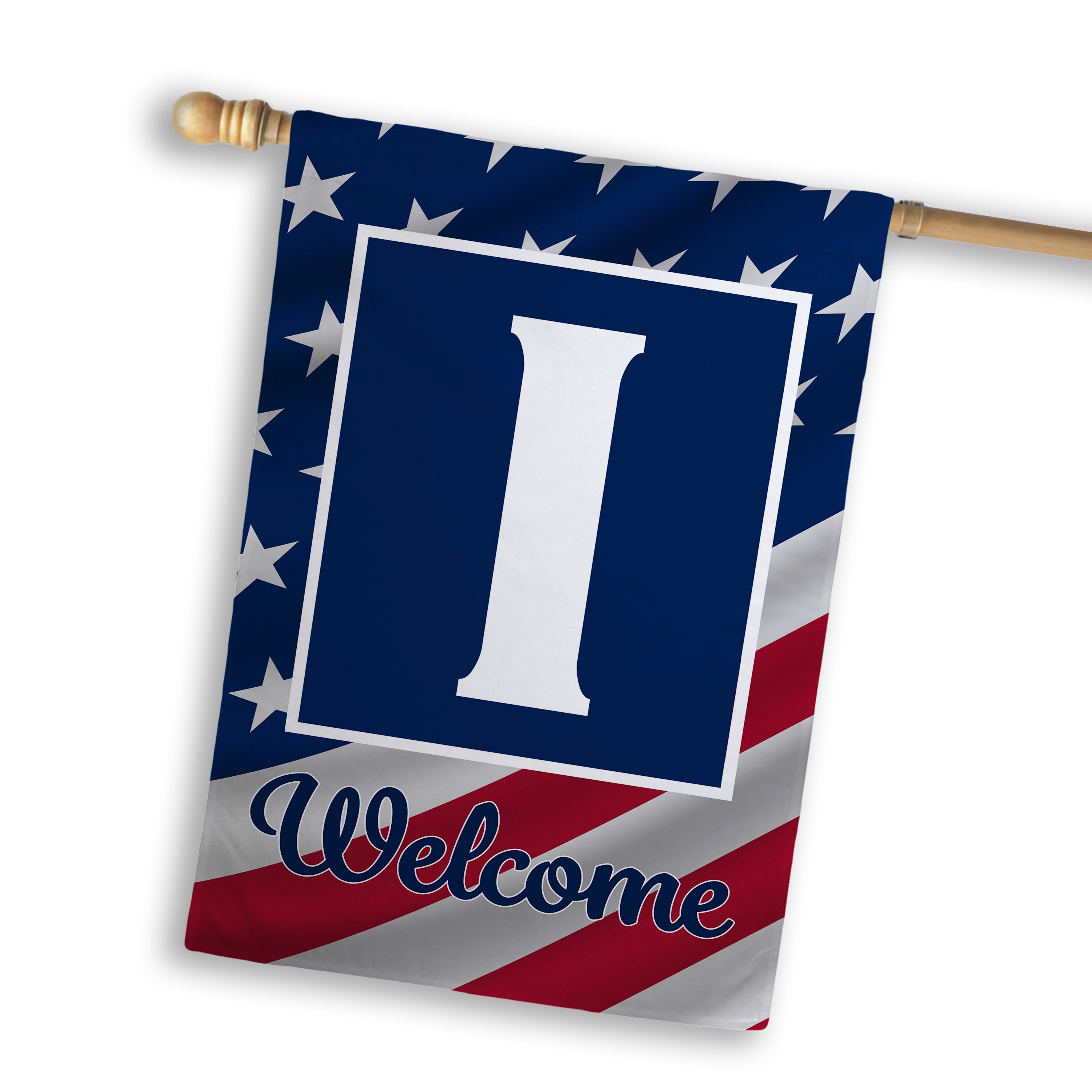 Patriotic, Old Glory,  Monogram, House Flag