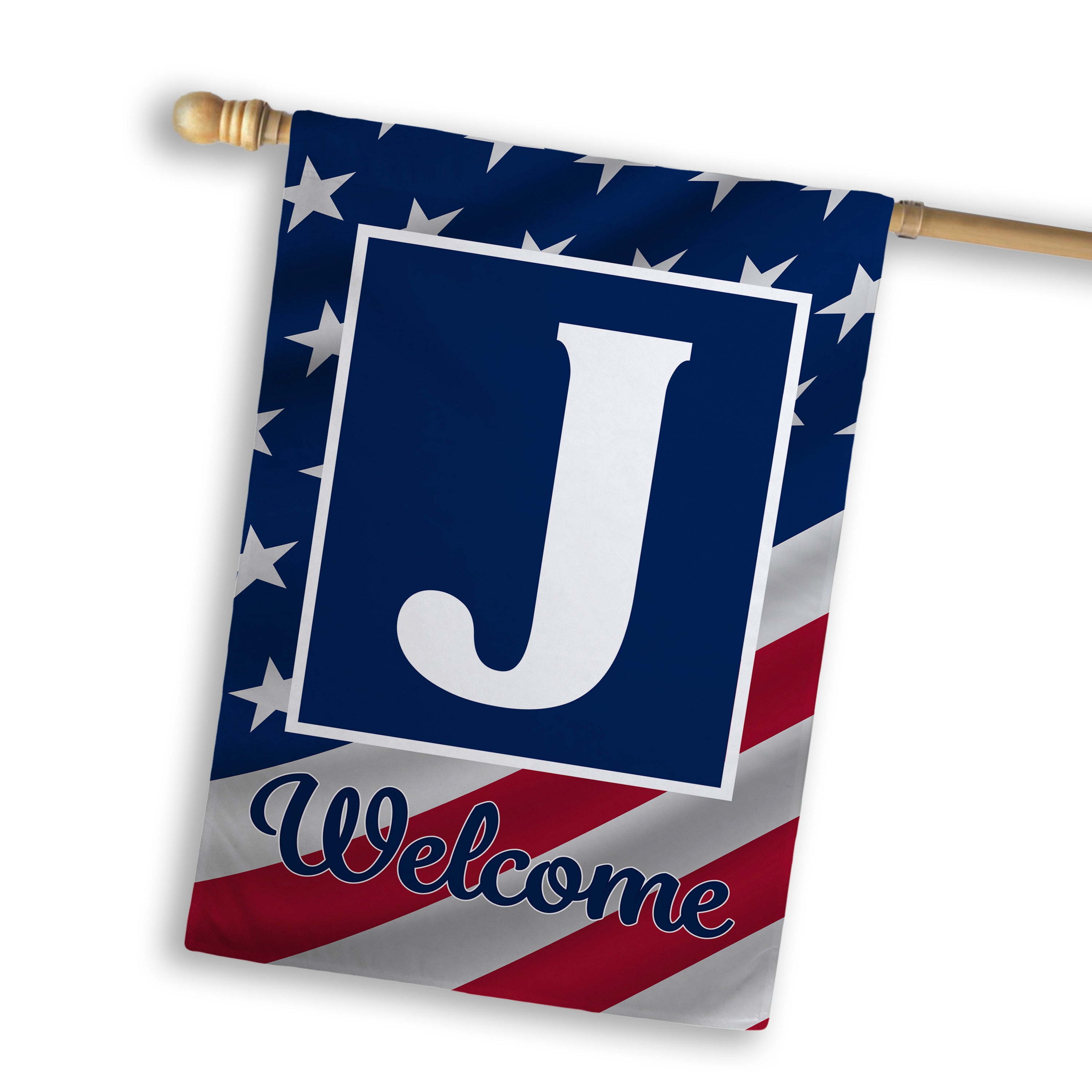 Patriotic, Old Glory,  Monogram, House Flag