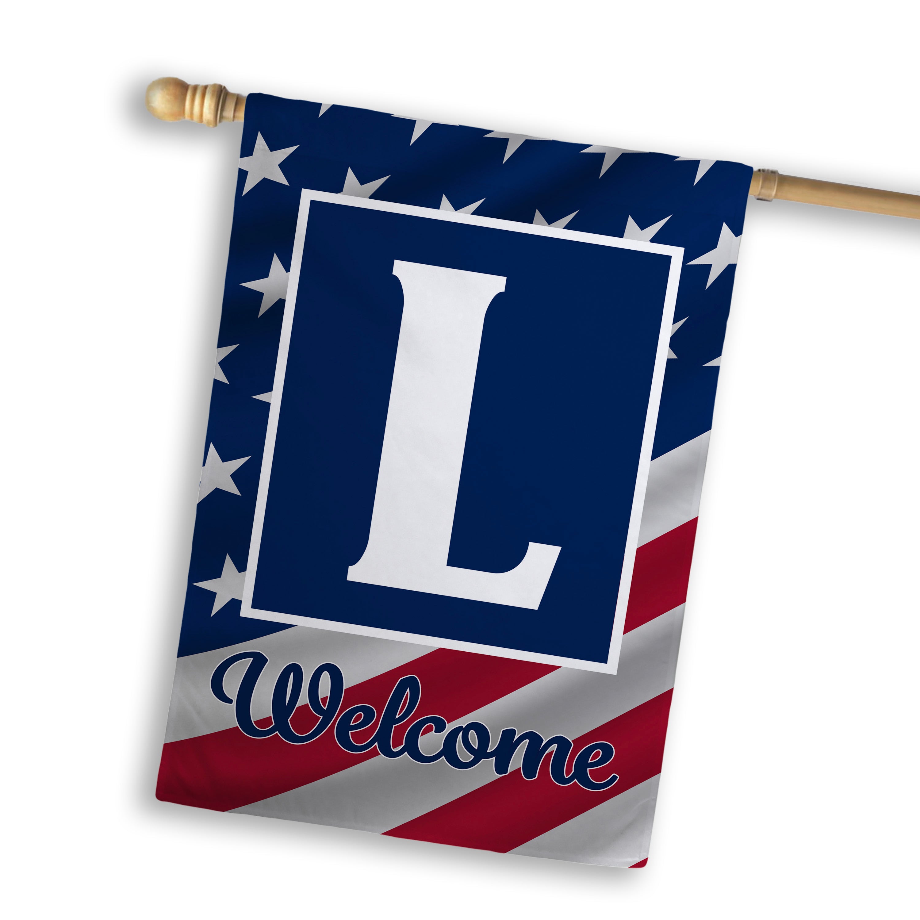 Patriotic, Old Glory,  Monogram, House Flag