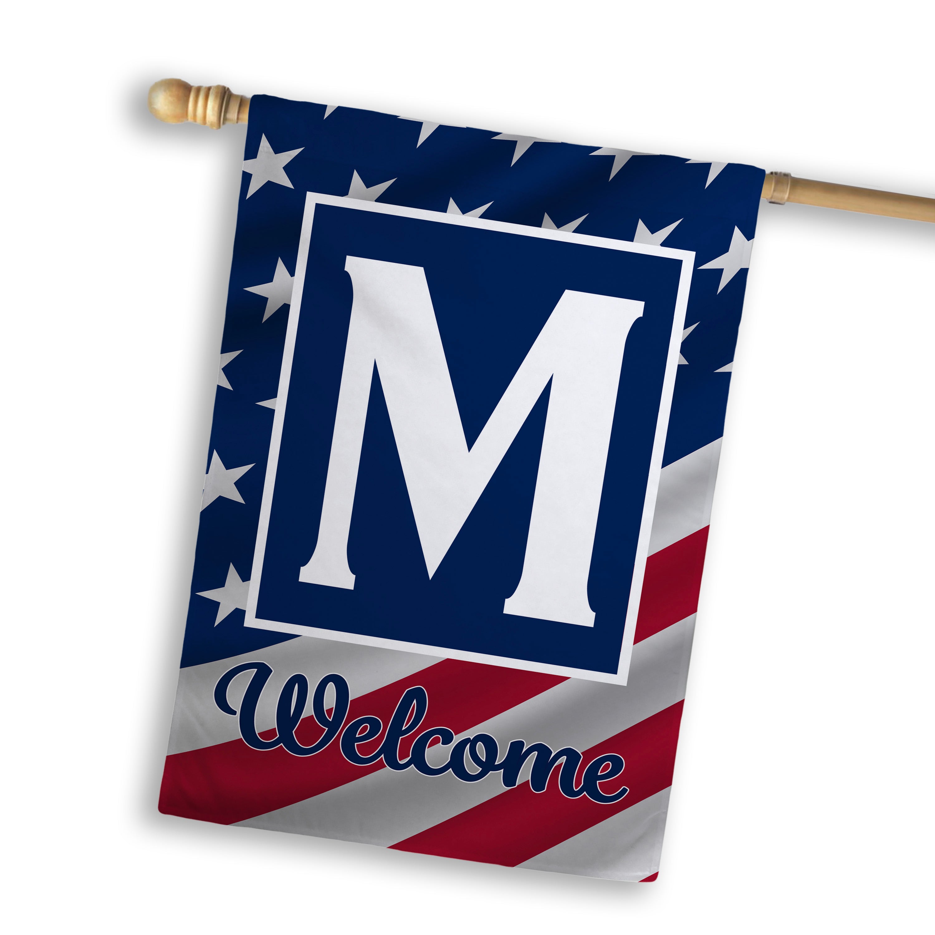 Patriotic, Old Glory,  Monogram, House Flag