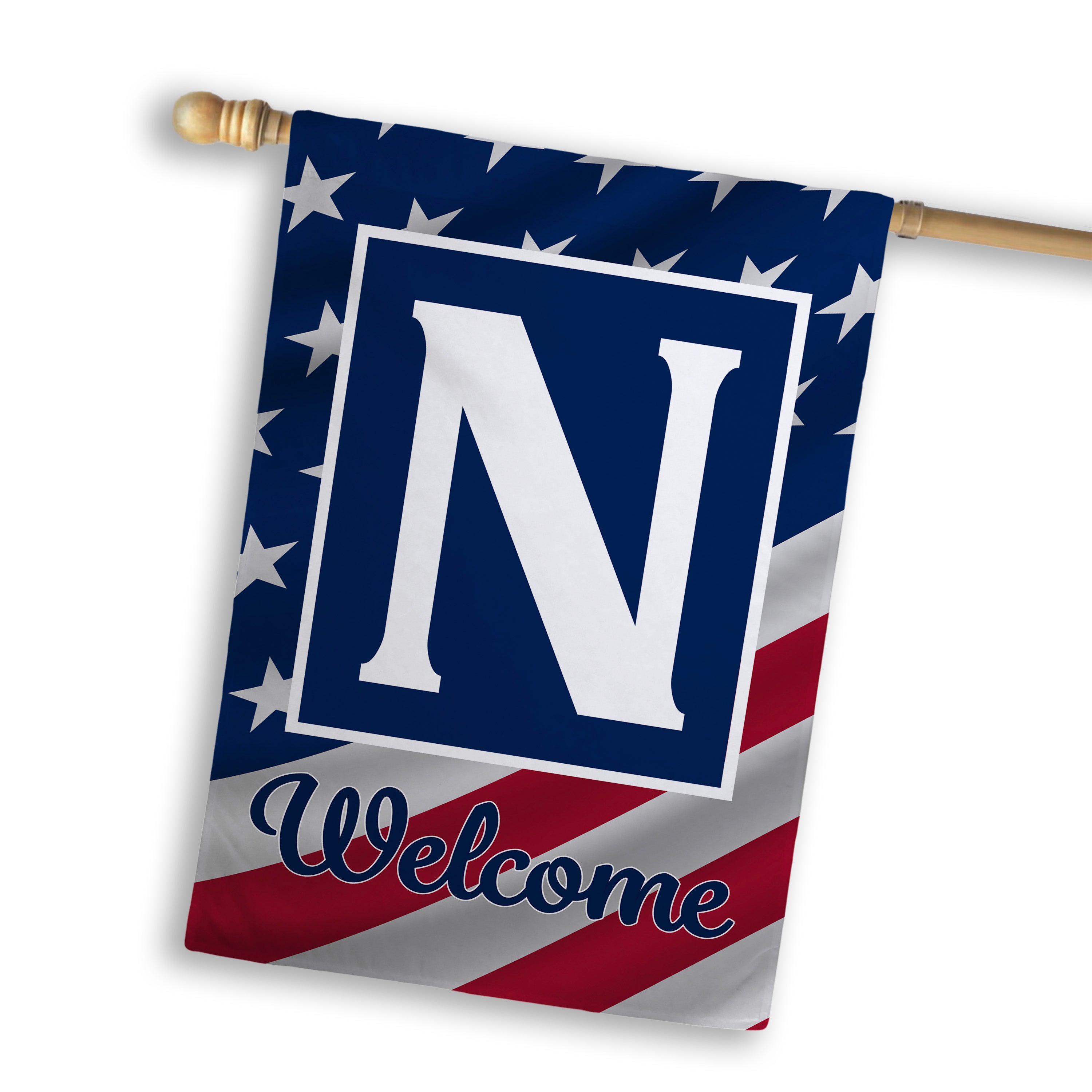 Patriotic, Old Glory,  Monogram, House Flag