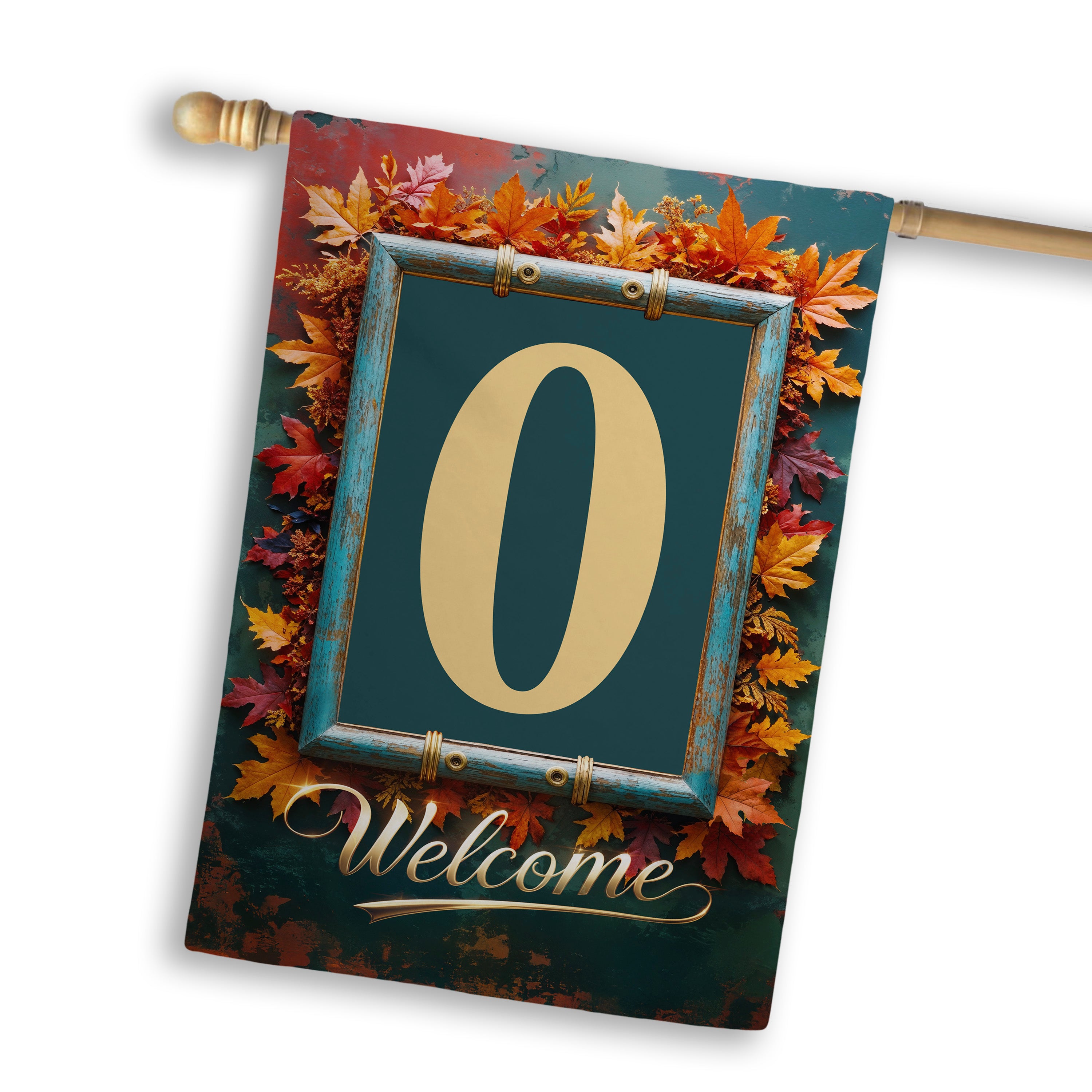 Fall, Welcome Fall, Monogram, House Flag