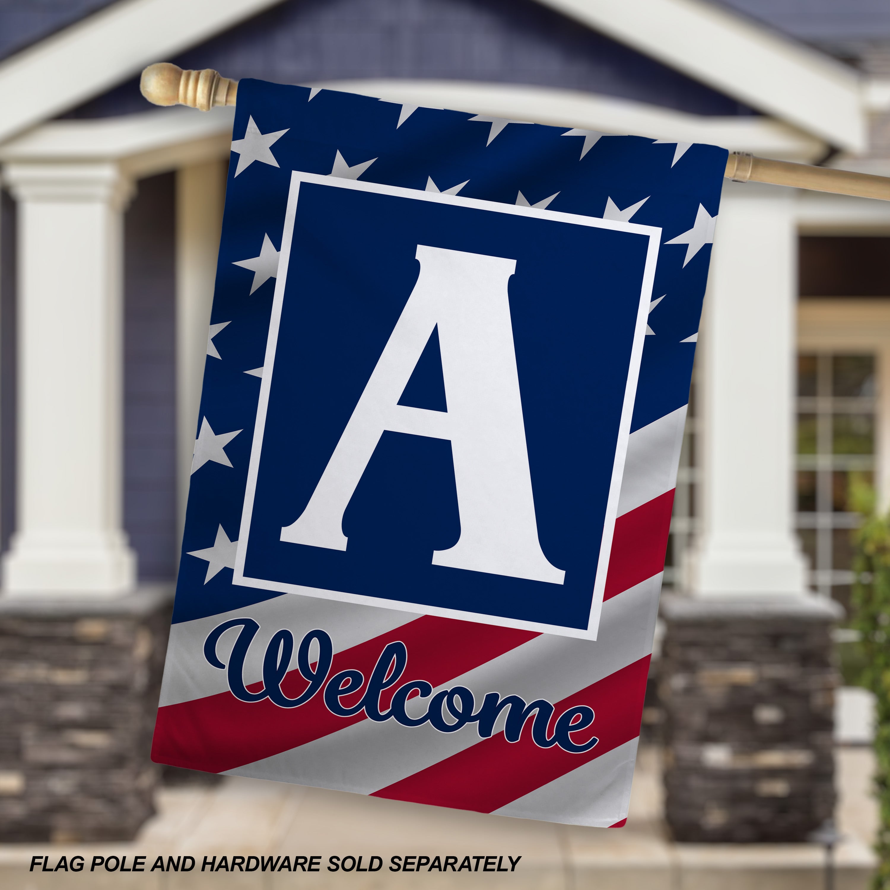 Patriotic, Old Glory,  Monogram, House Flag