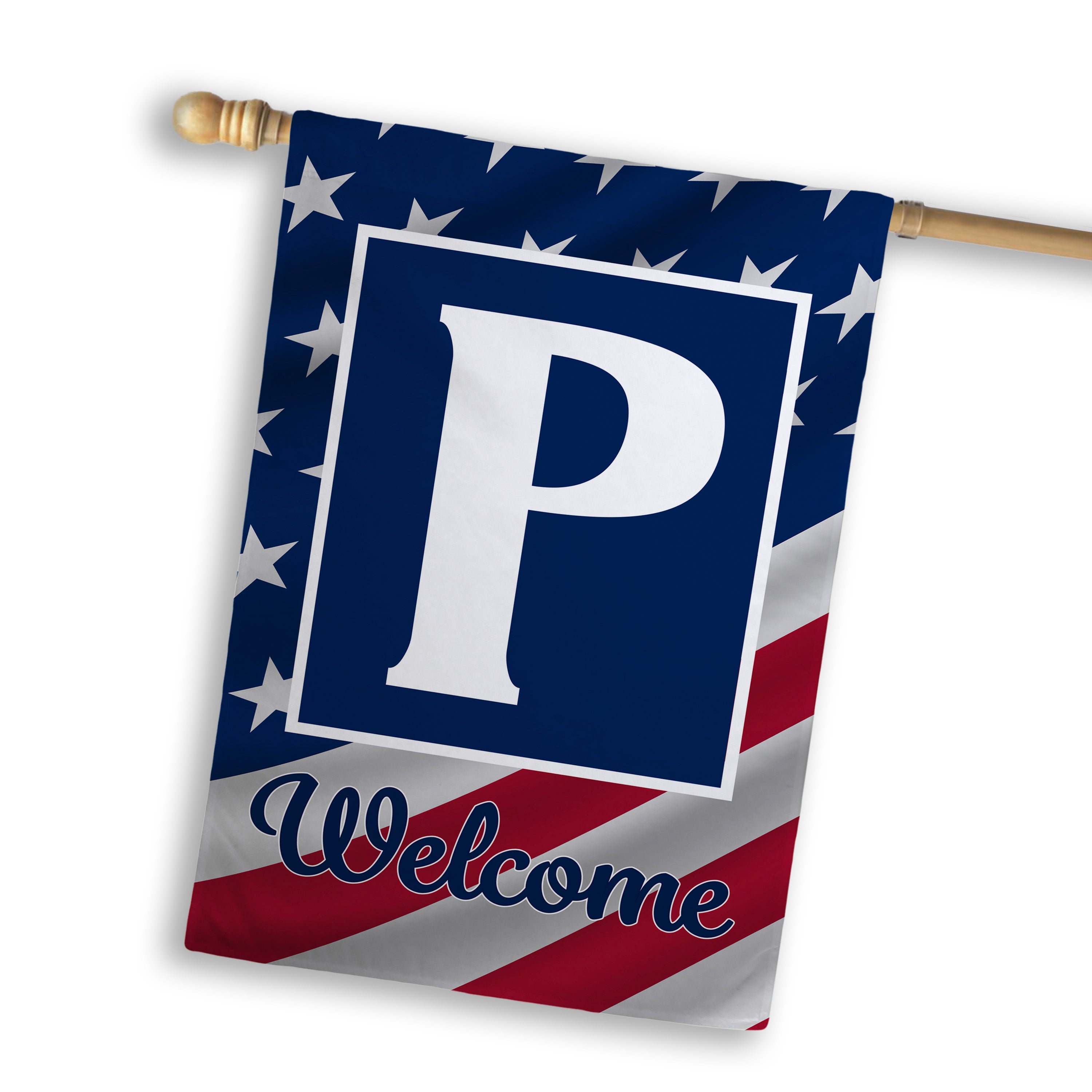 Patriotic, Old Glory,  Monogram, House Flag