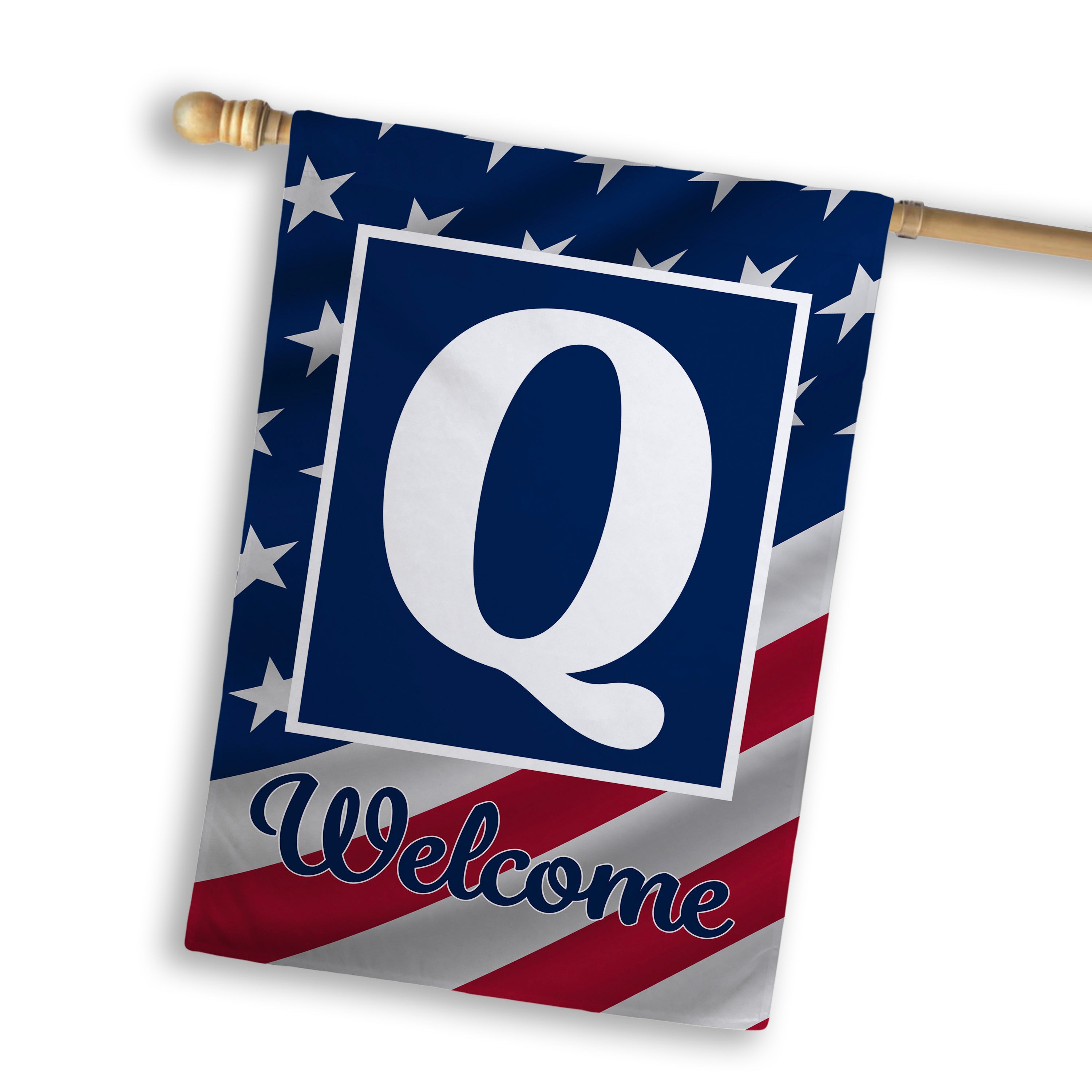 Patriotic, Old Glory,  Monogram, House Flag