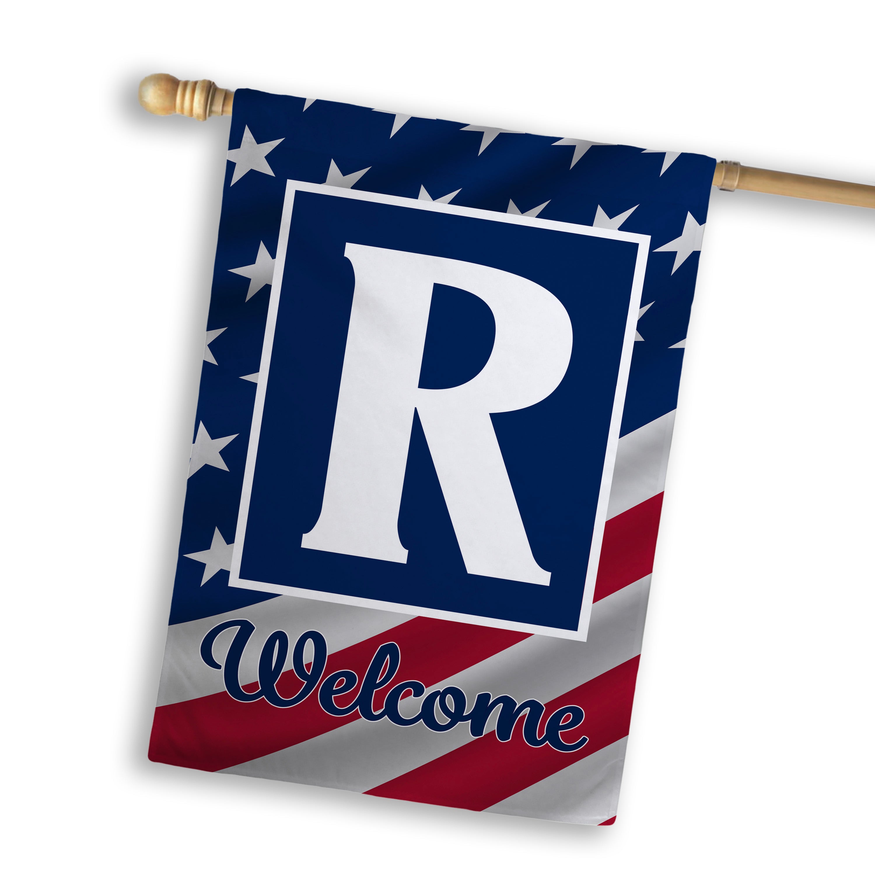 Patriotic, Old Glory,  Monogram, House Flag
