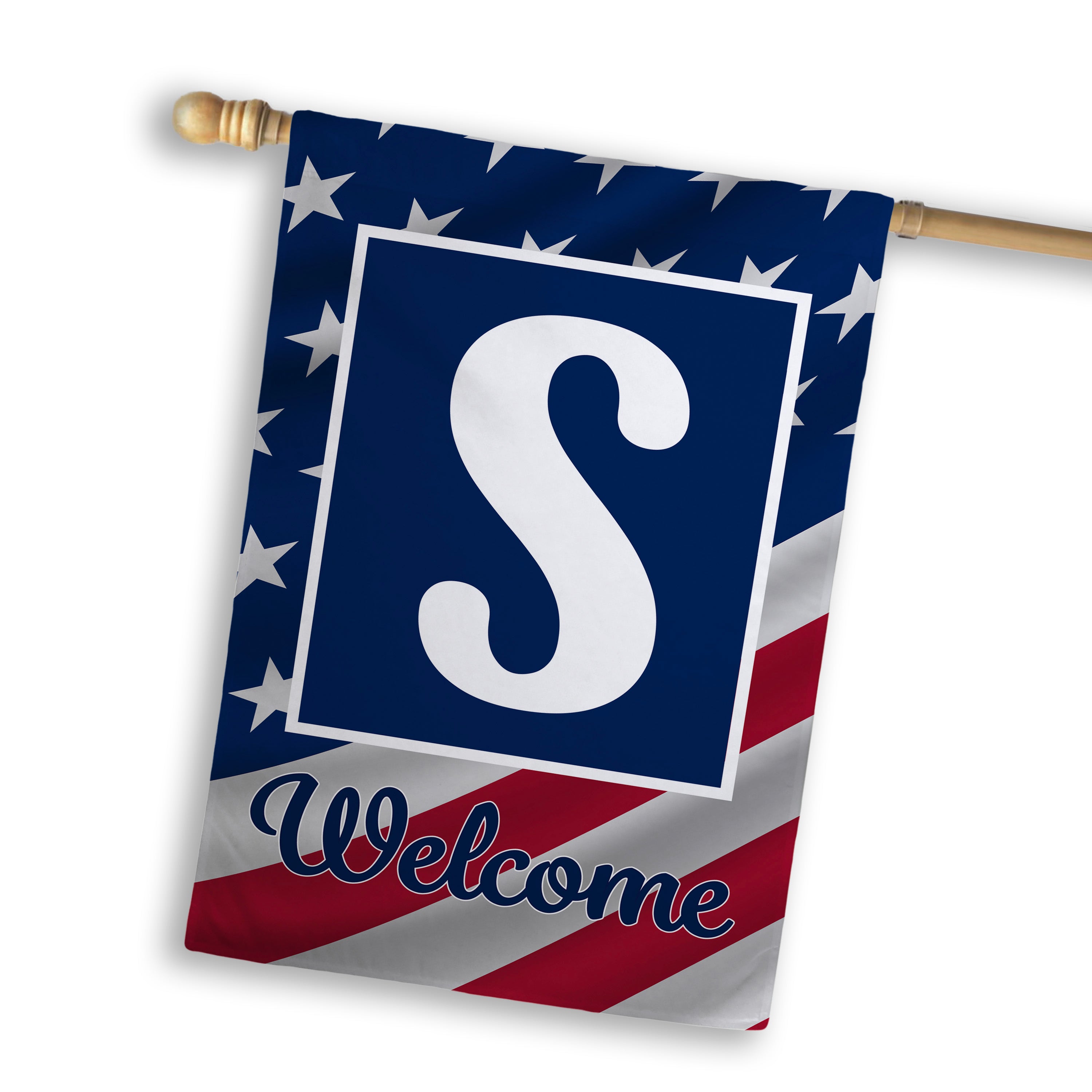 Patriotic, Old Glory,  Monogram, House Flag