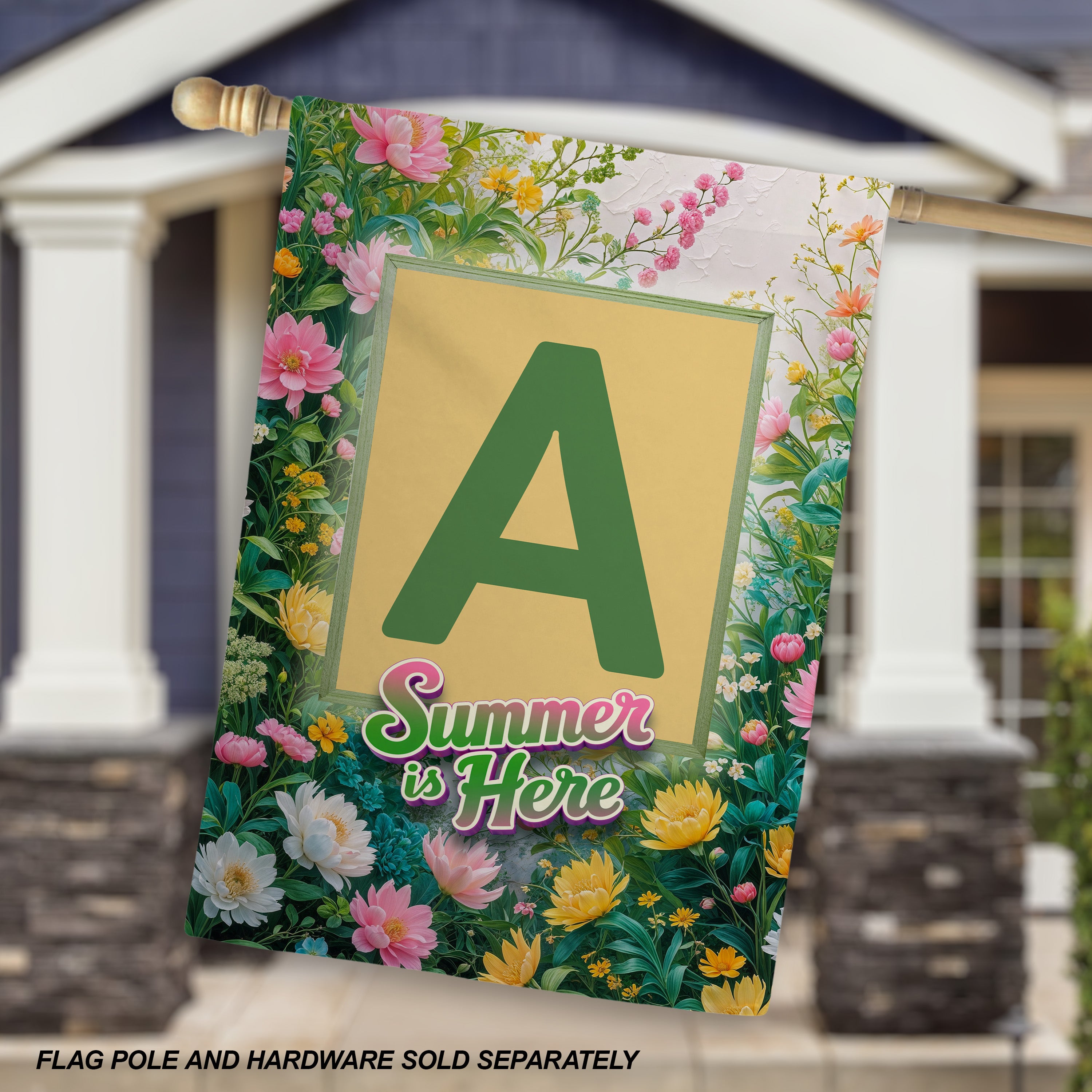 Summer, Summer is Here,  Monogram, House Flag