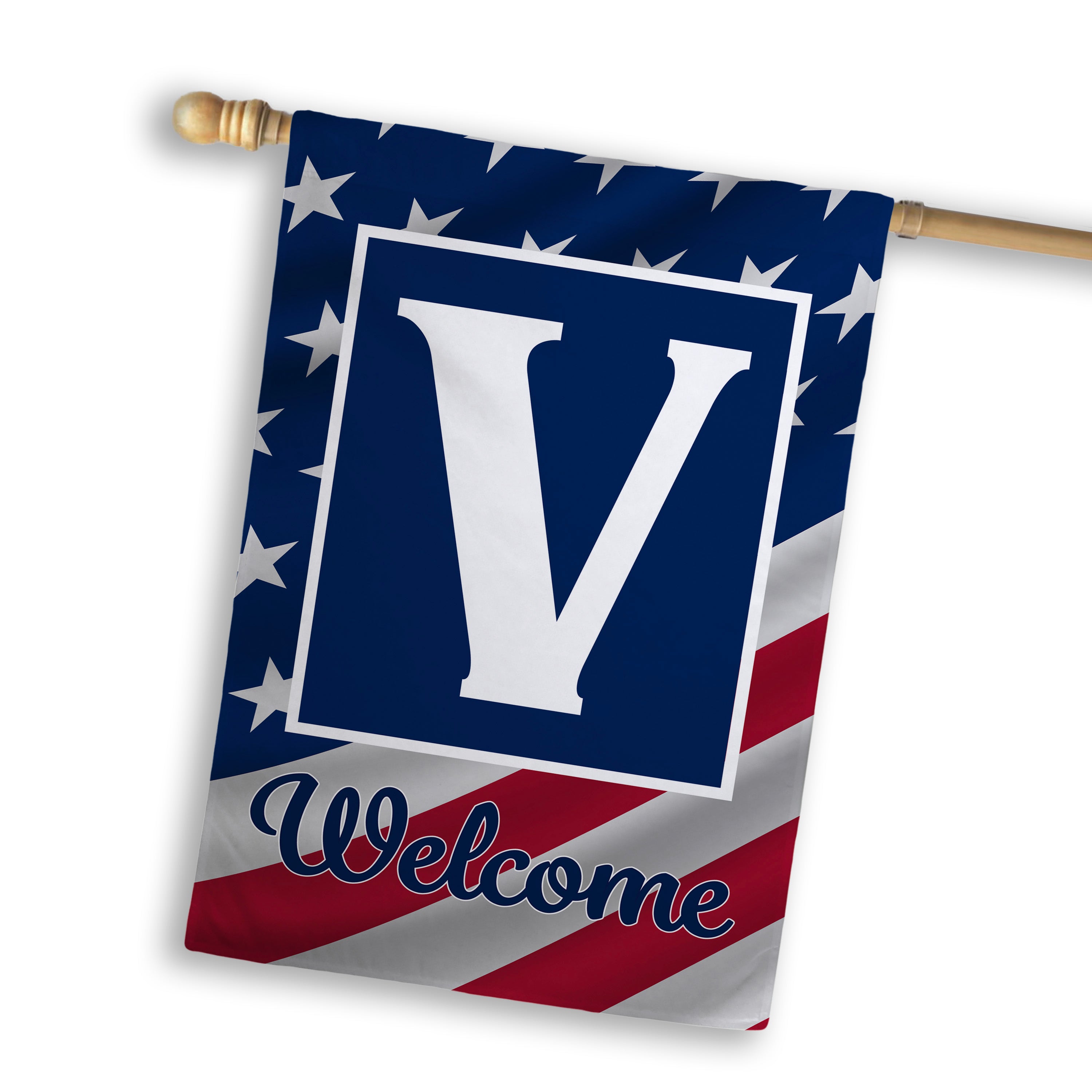 Patriotic, Old Glory,  Monogram, House Flag