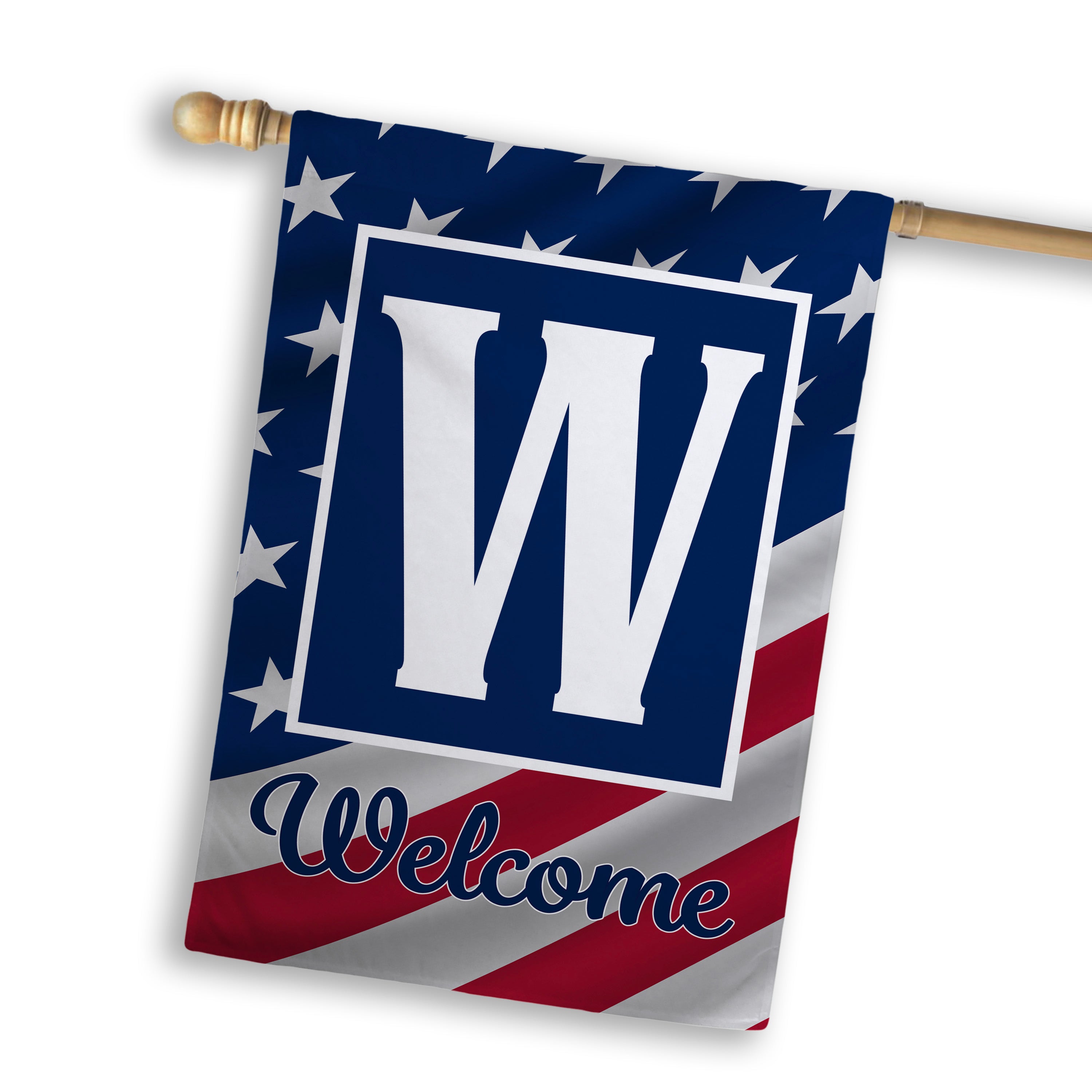 Patriotic, Old Glory,  Monogram, House Flag