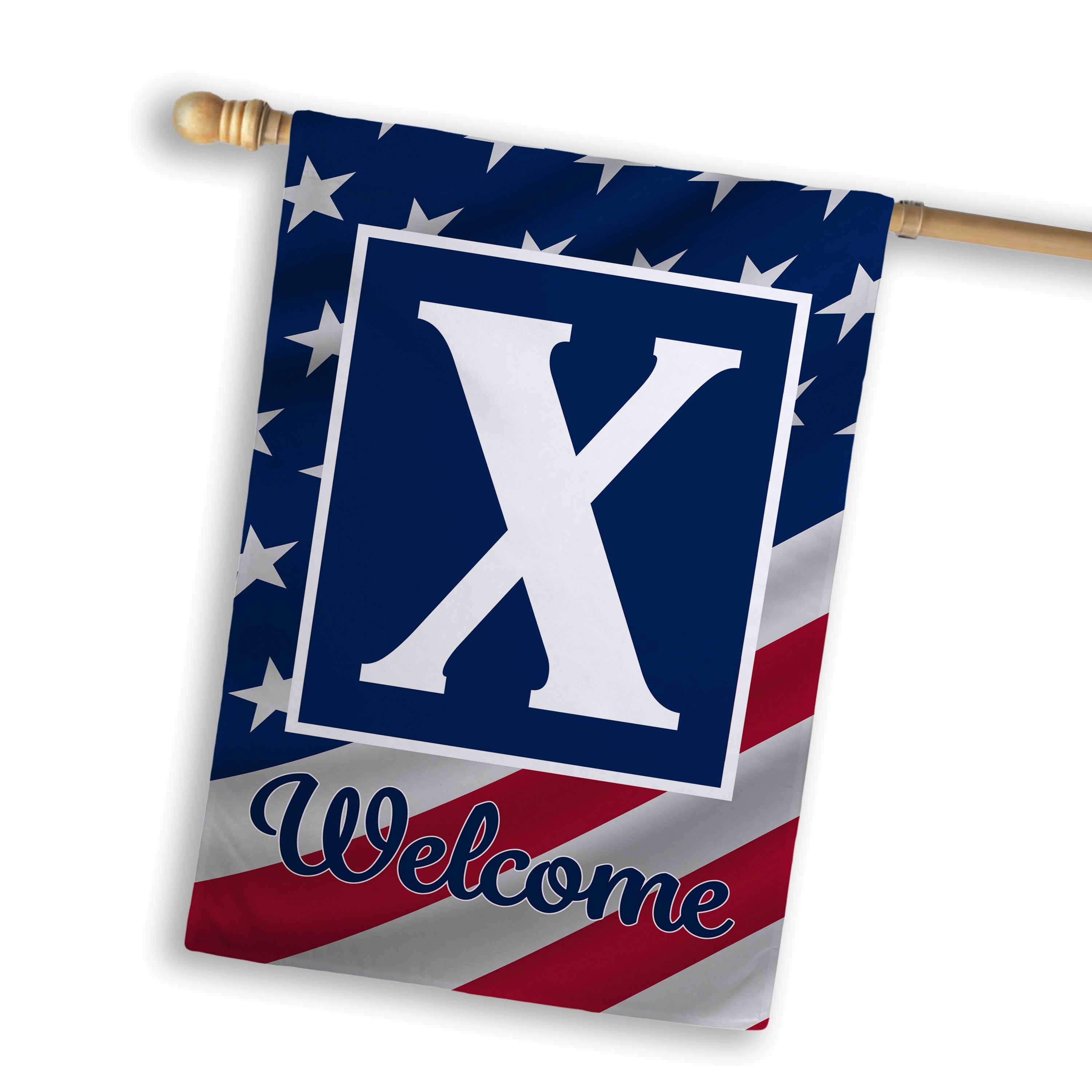 Patriotic, Old Glory,  Monogram, House Flag