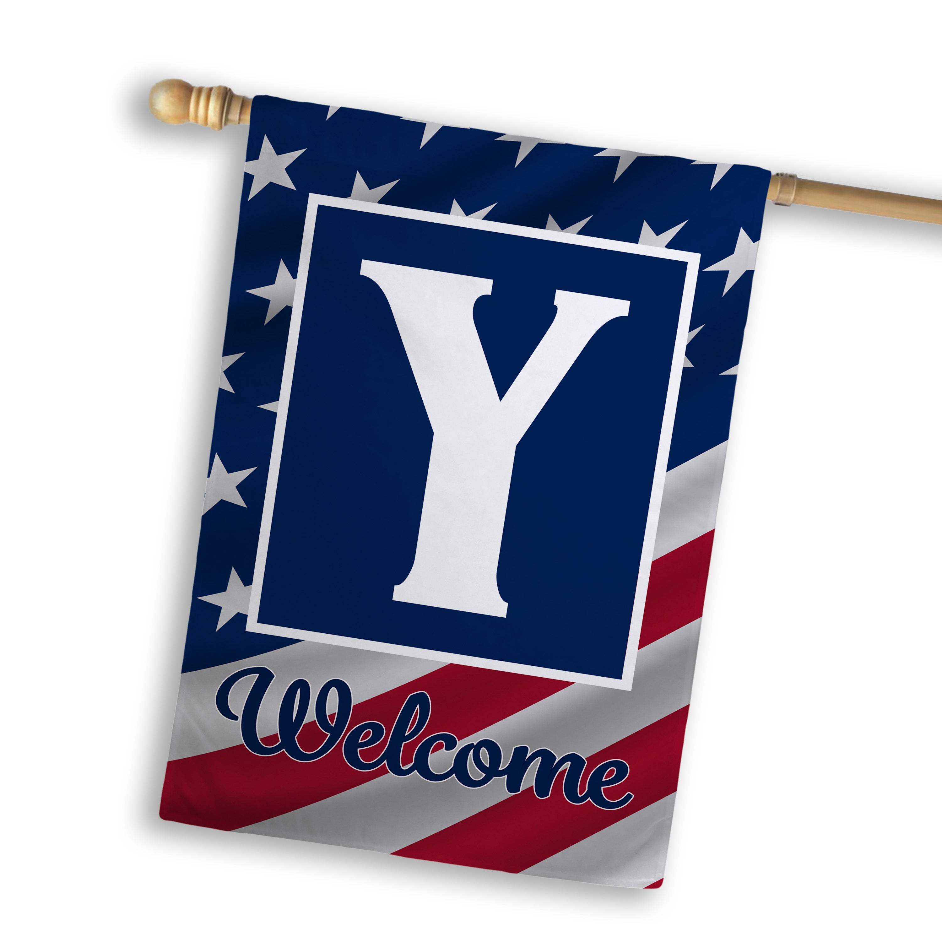 Patriotic, Old Glory,  Monogram, House Flag