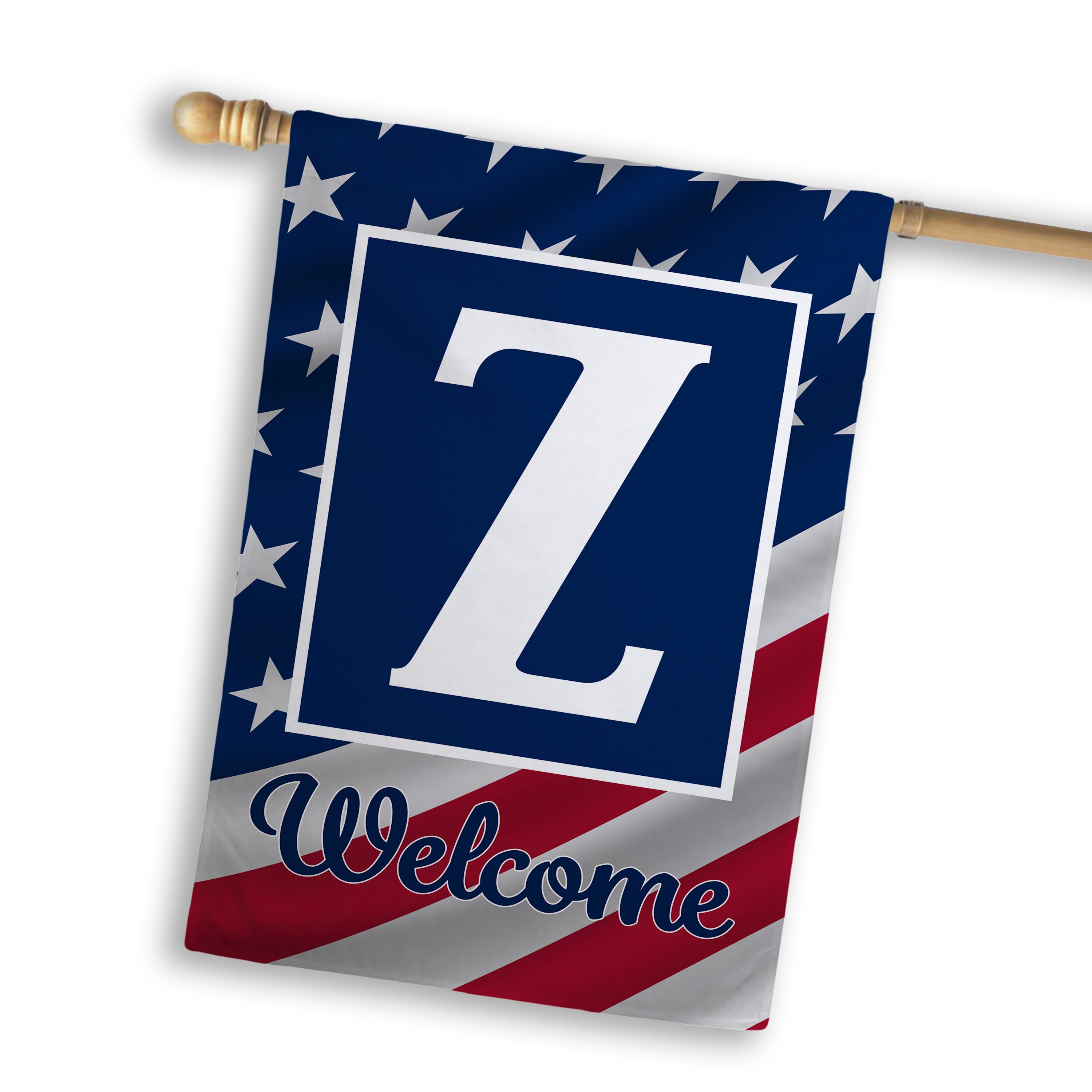Patriotic, Old Glory,  Monogram, House Flag