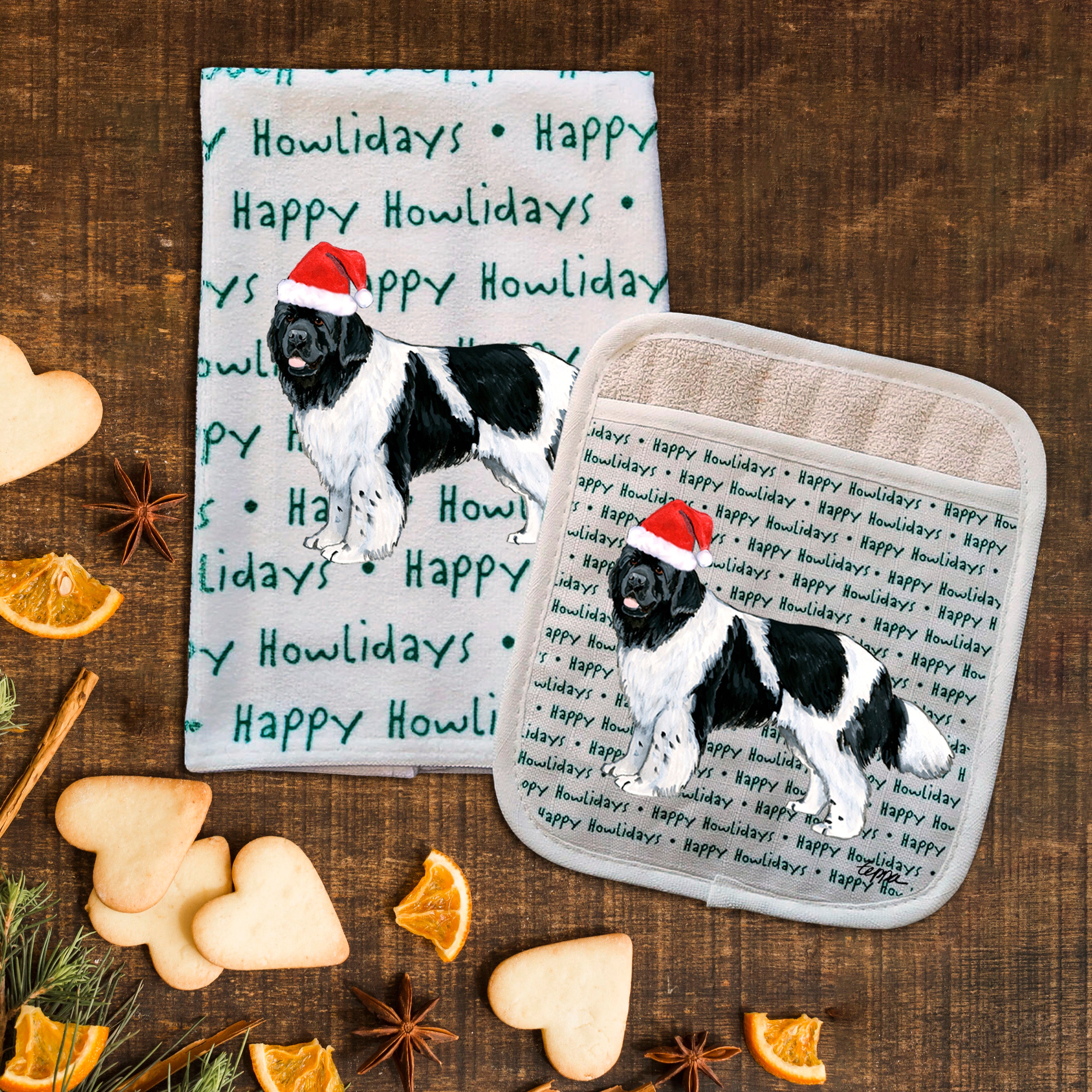 Newfoundland Christmas Kitchen Textiles Set