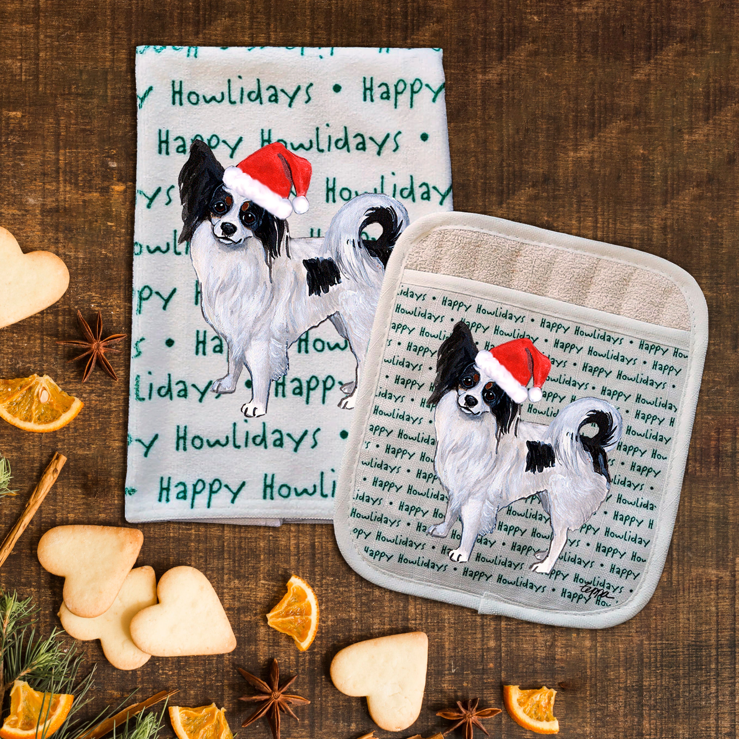 Papillon Christmas Kitchen Textiles Set