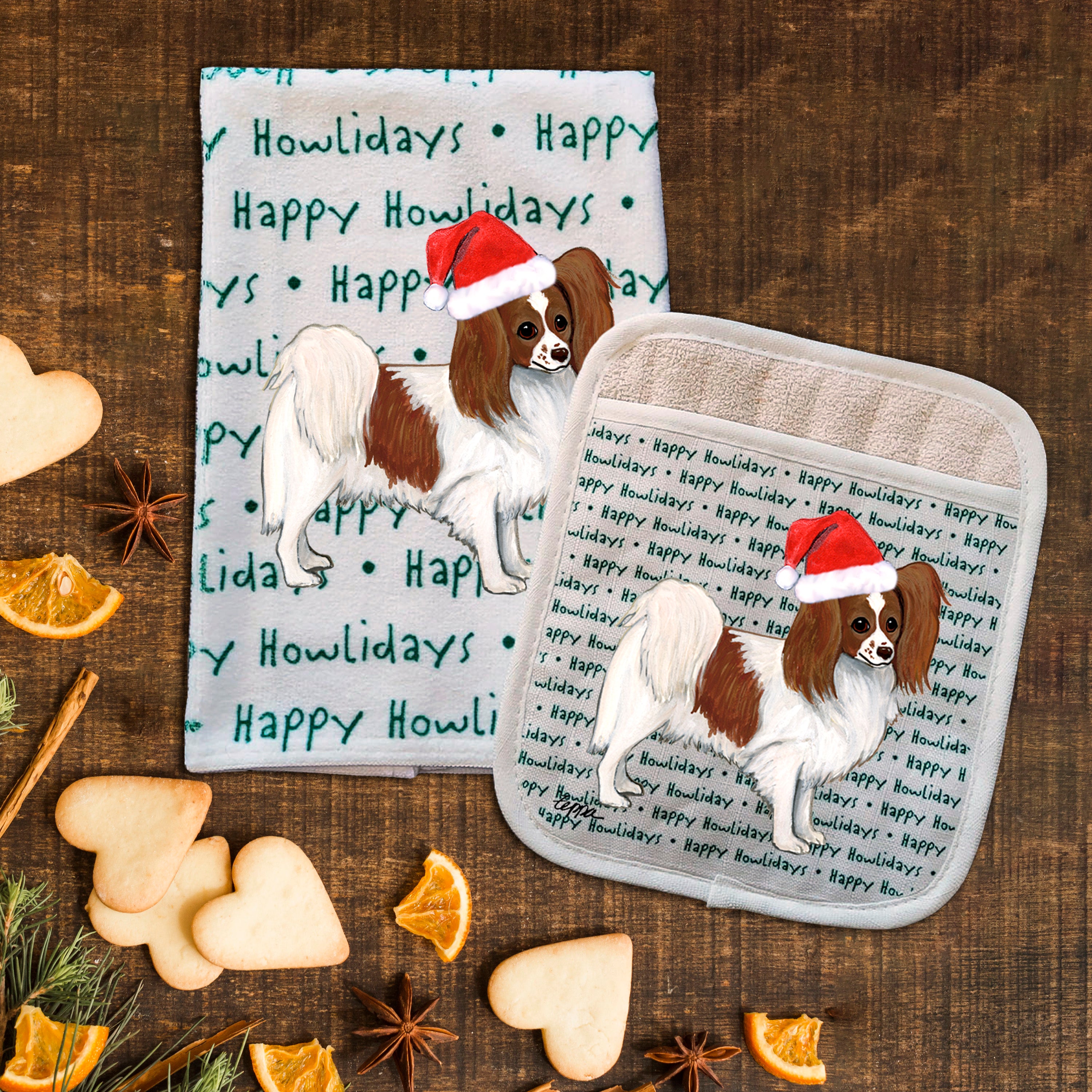 Papillon Christmas Kitchen Textiles Set