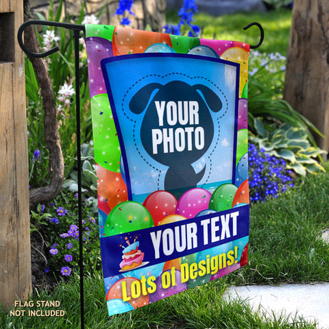 Personalized Dog Garden Flag – Custom Outdoor Flag with Your Pet’s Photo & Name
