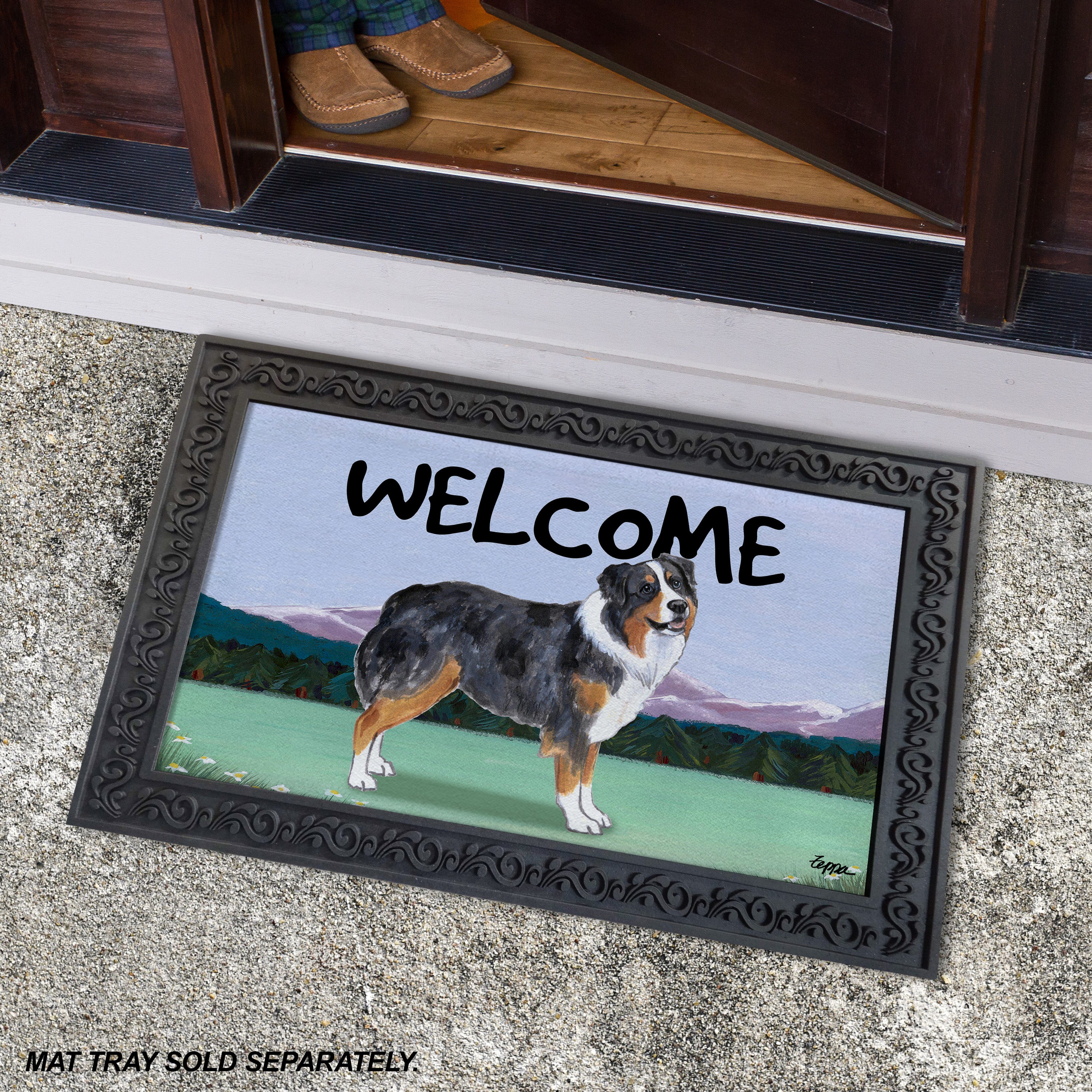 Australian Shepherd Welcome Mat