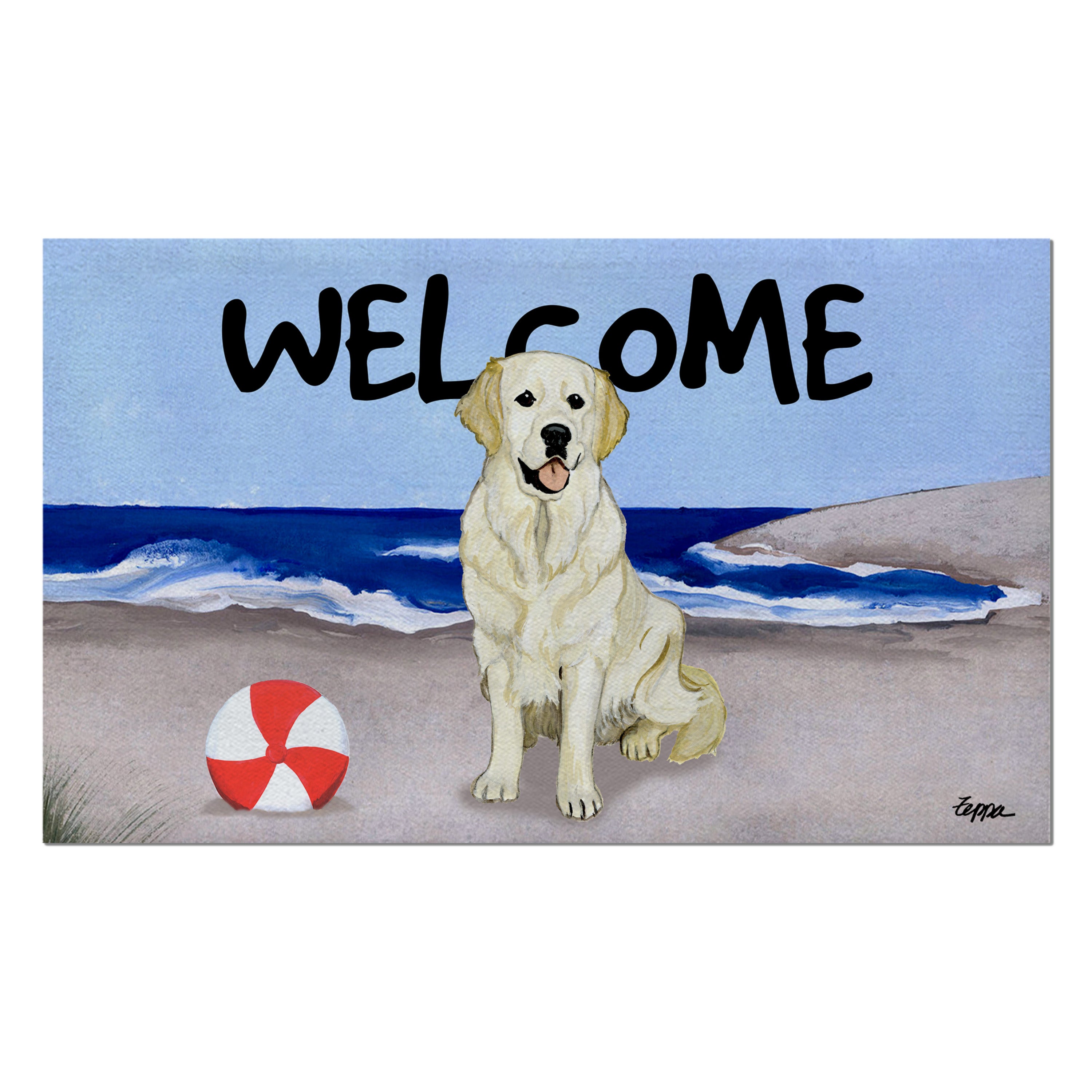 Golden Retriever Welcome Mat