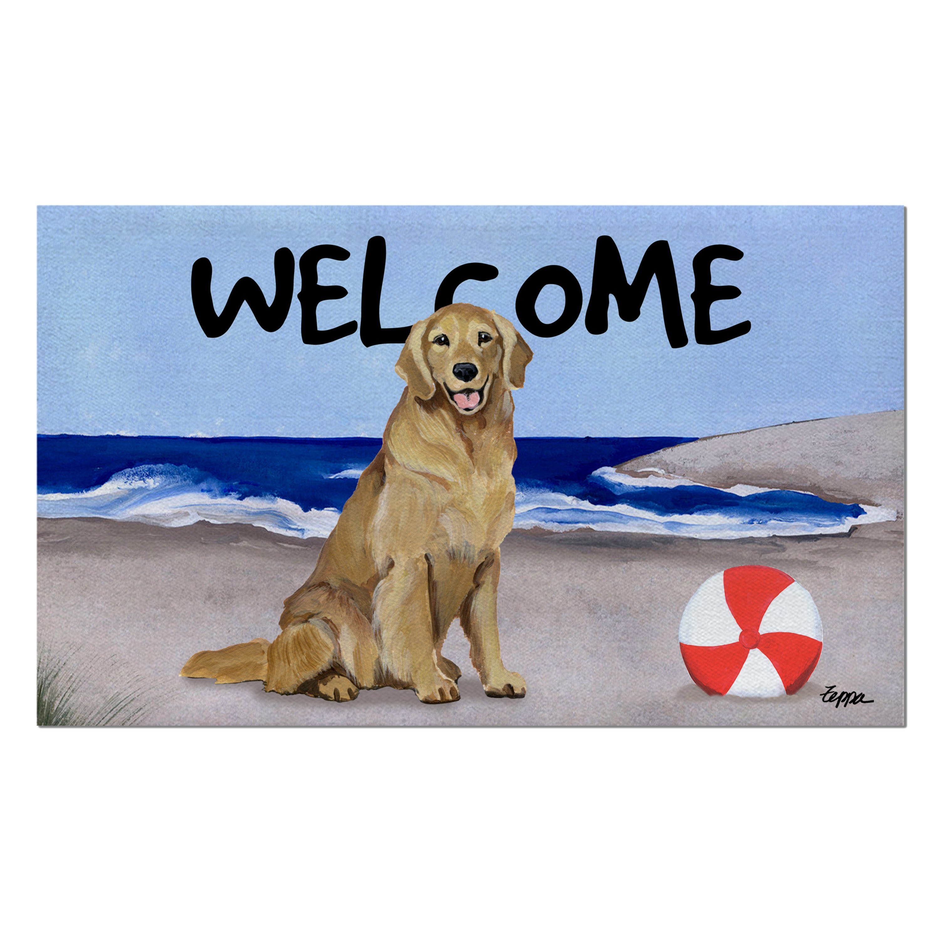 Golden Retriever Welcome Mat