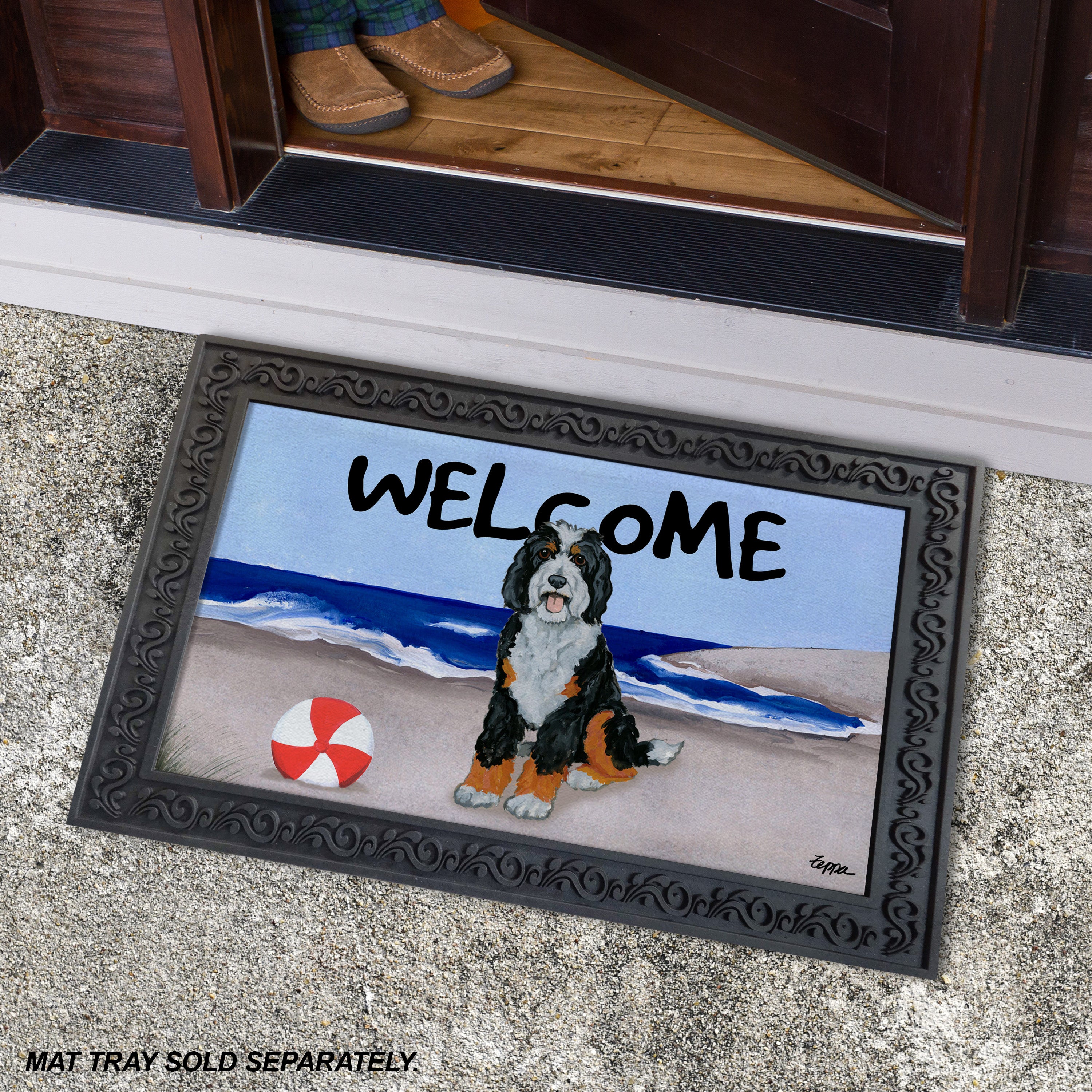 Bernedoodle Welcome Mat