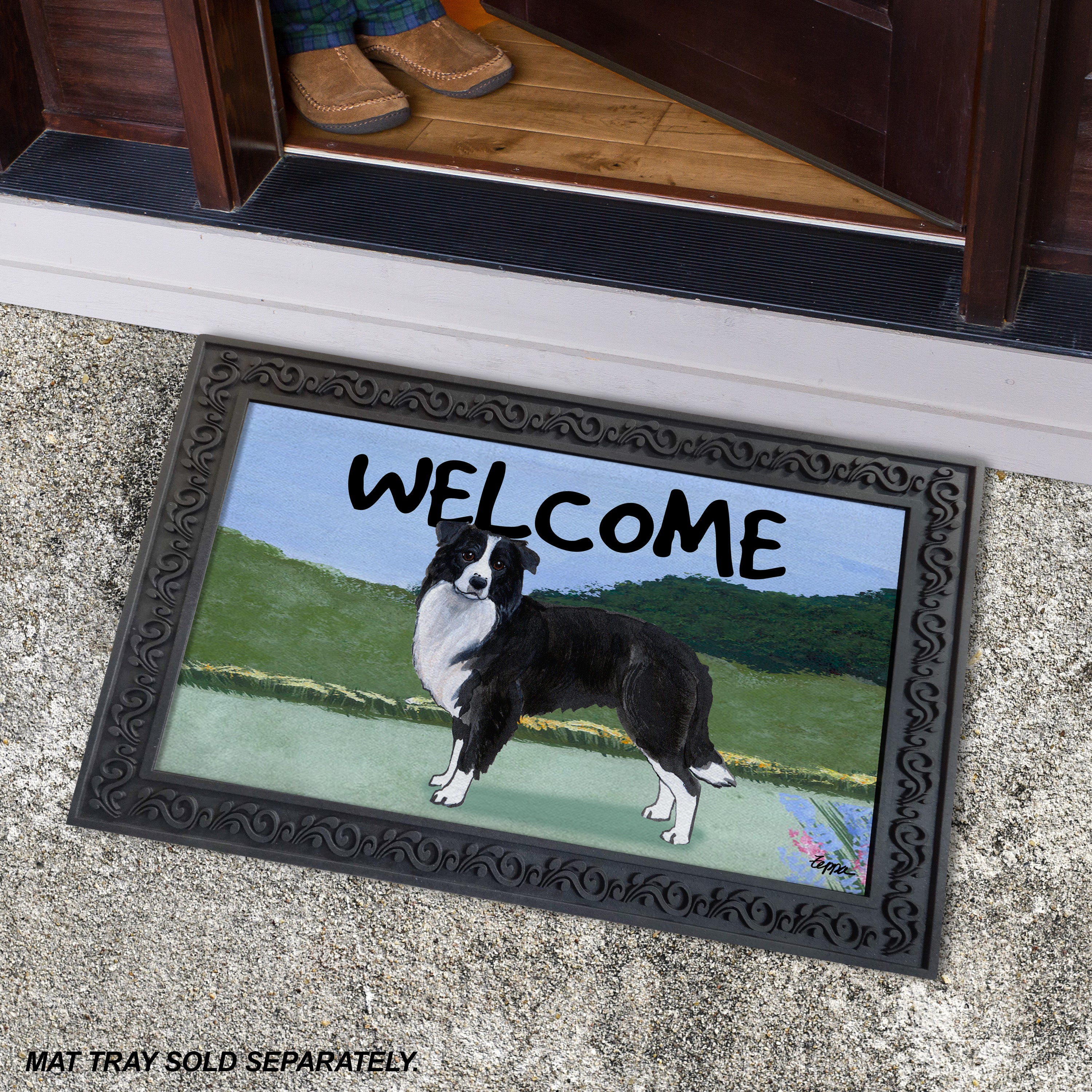 Border Collie Welcome Mat