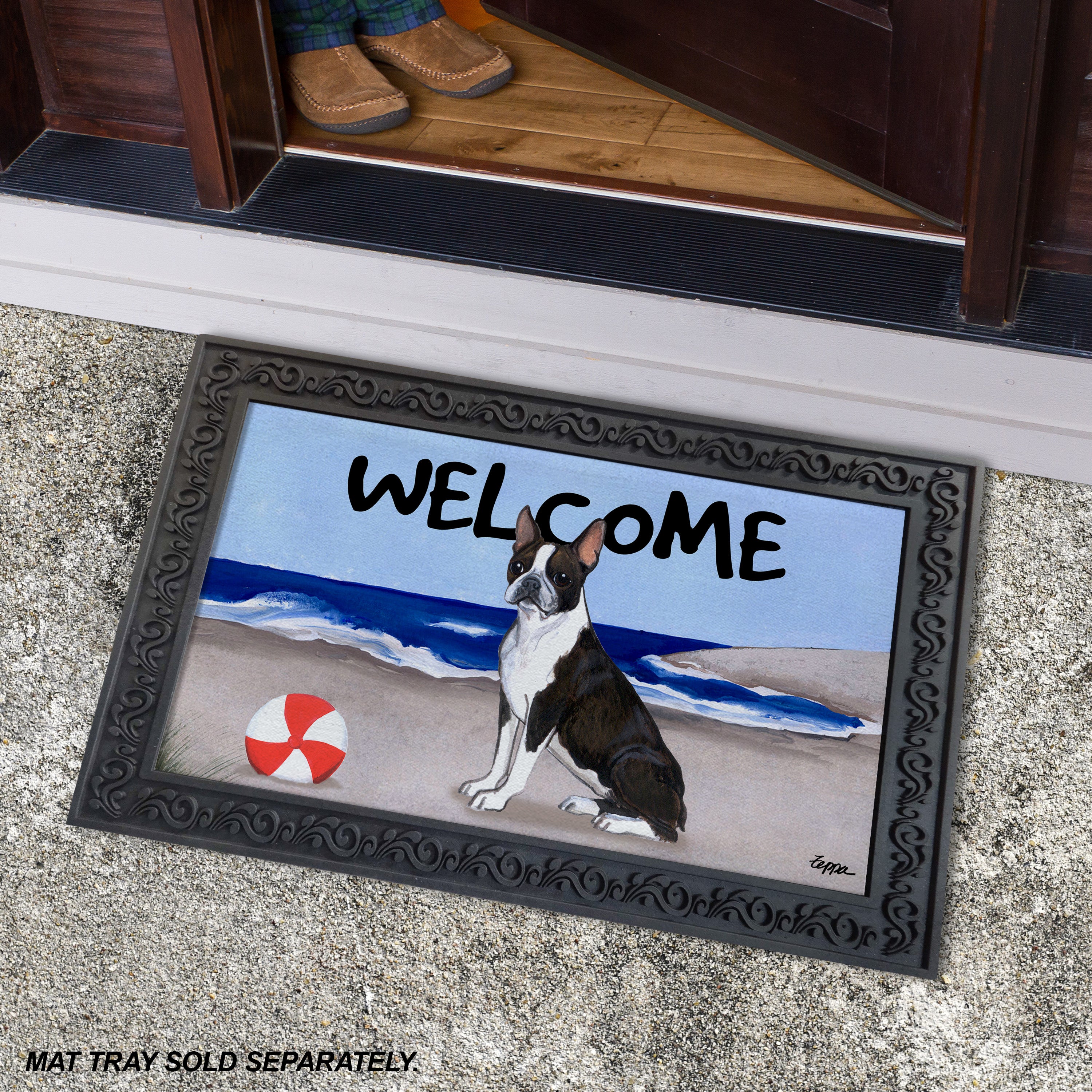 Boston Terrier Welcome Mat