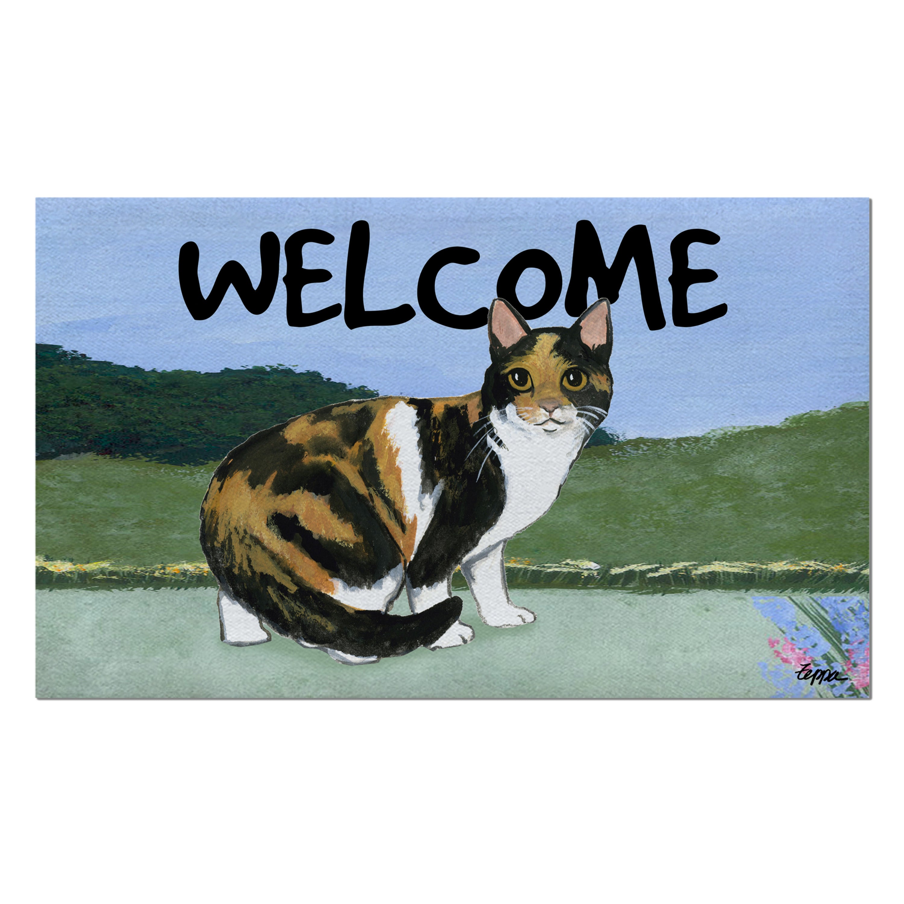 Calico Cat Welcome Mat