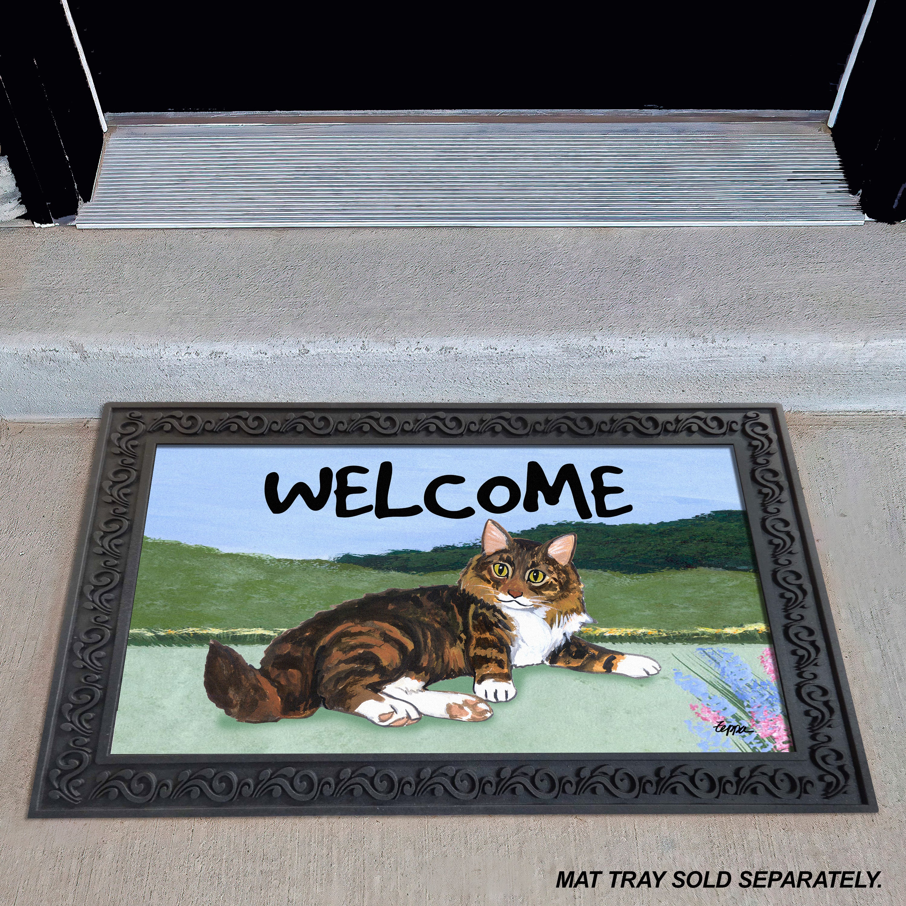 Maine Coon Cat Welcome Mat