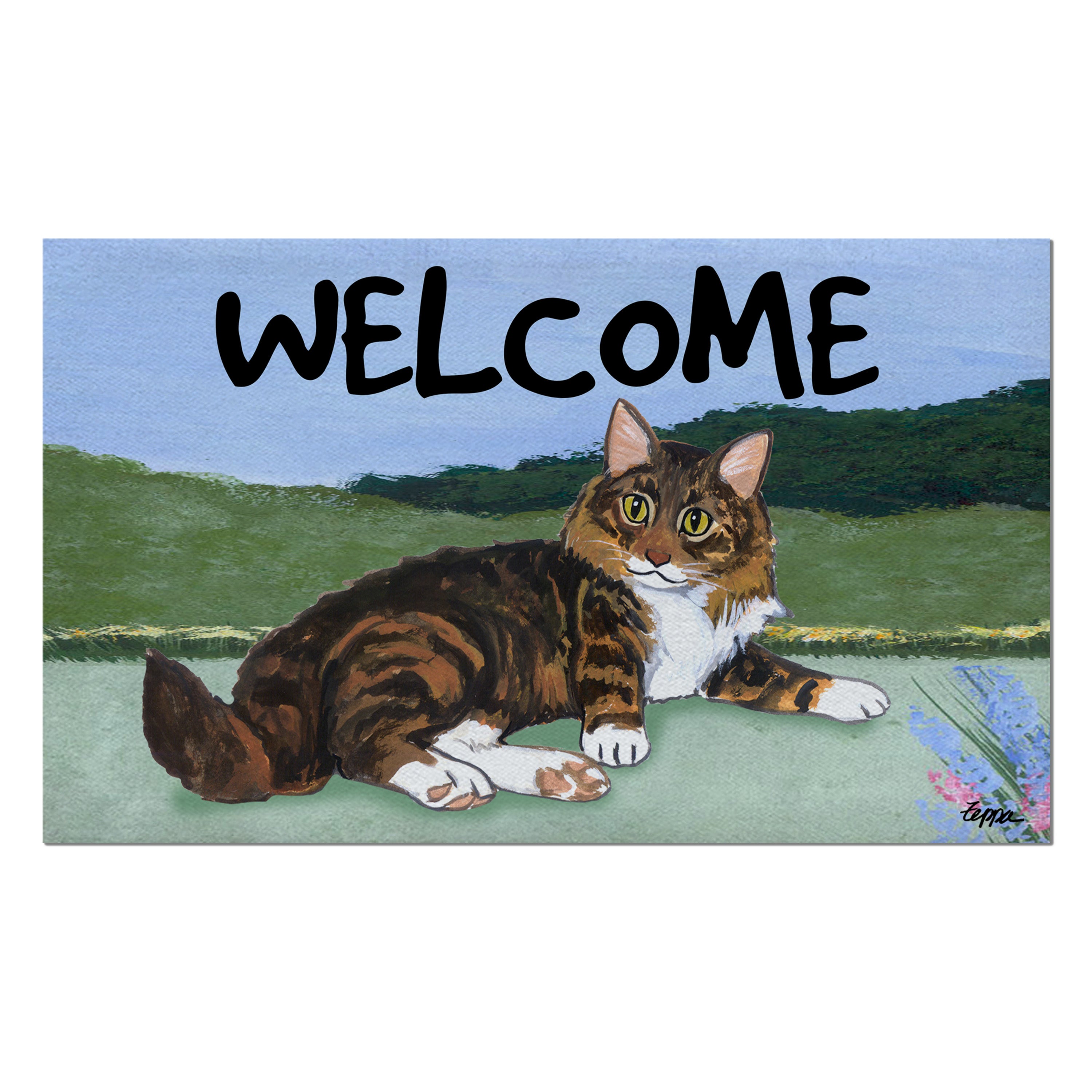 Maine Coon Cat Welcome Mat