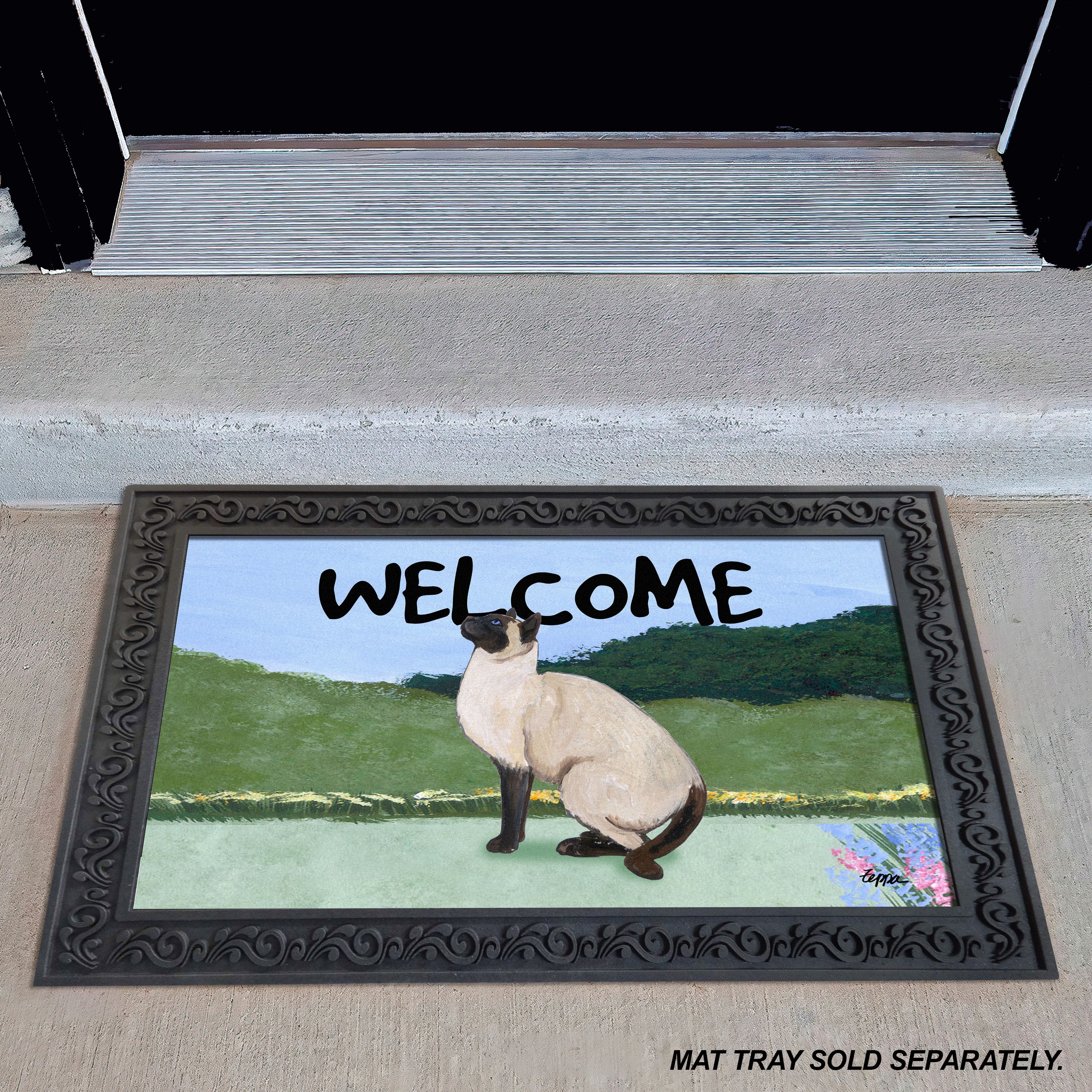 Siamese Cat Welcome Mat