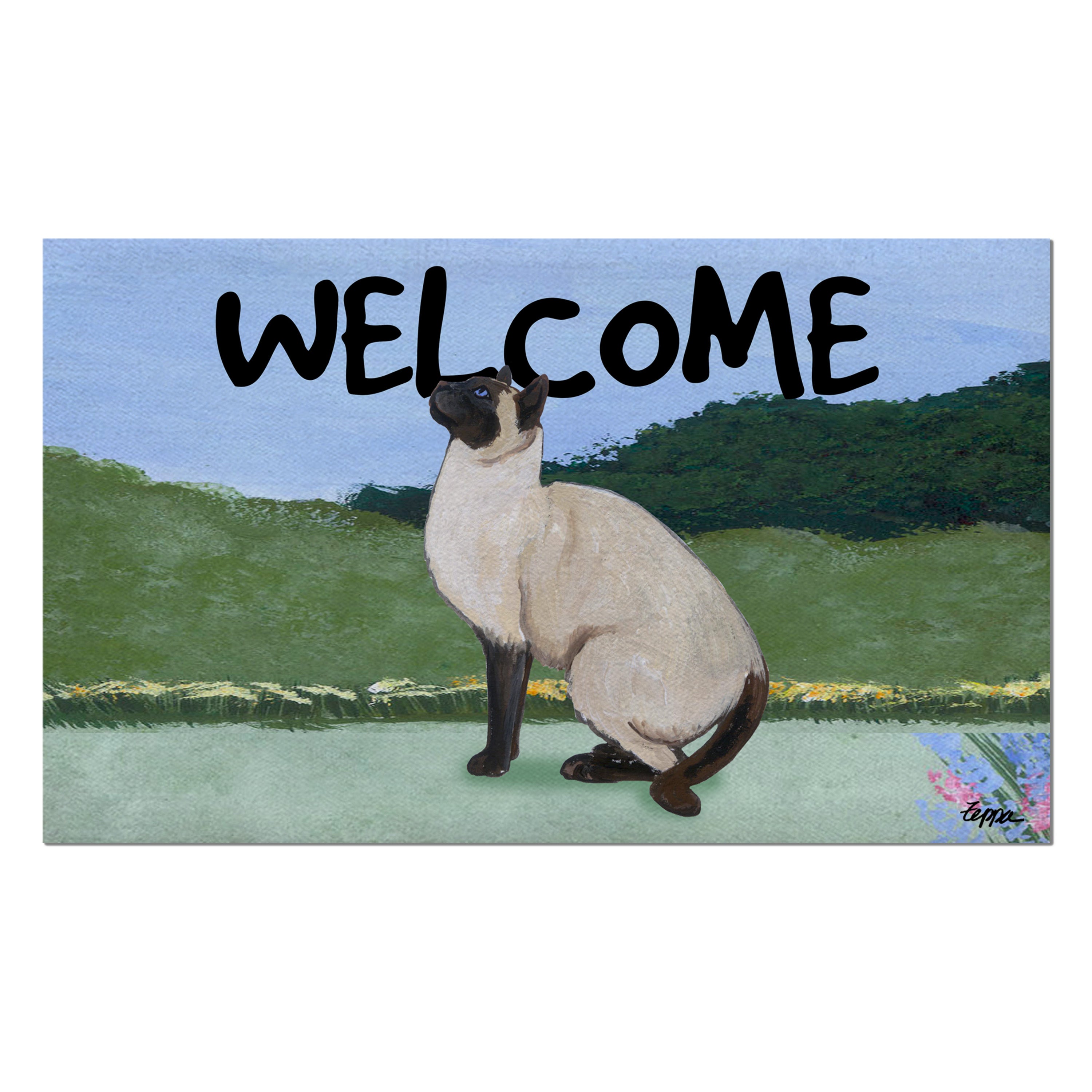 Siamese Cat Welcome Mat