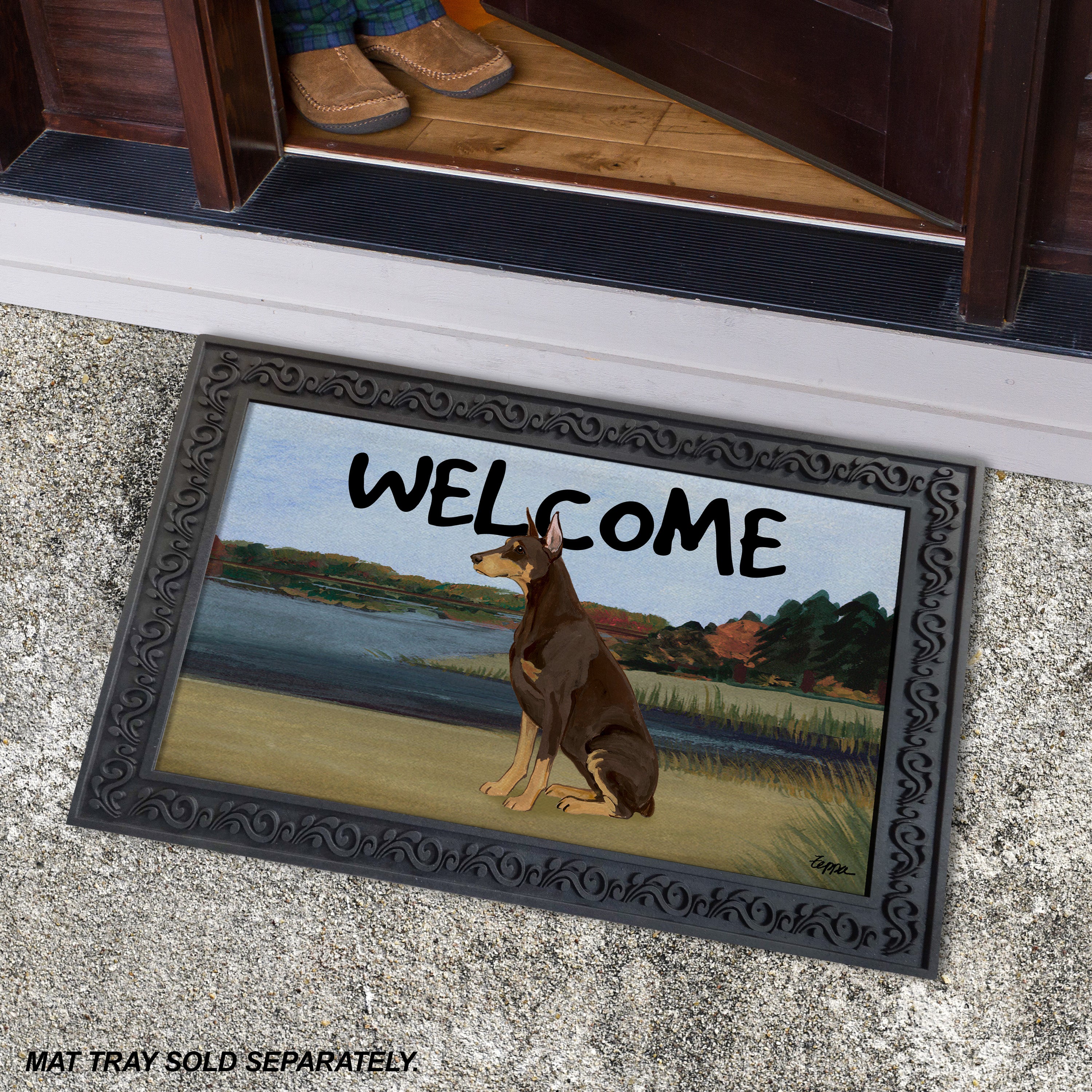 Doberman Pincher Welcome Mat