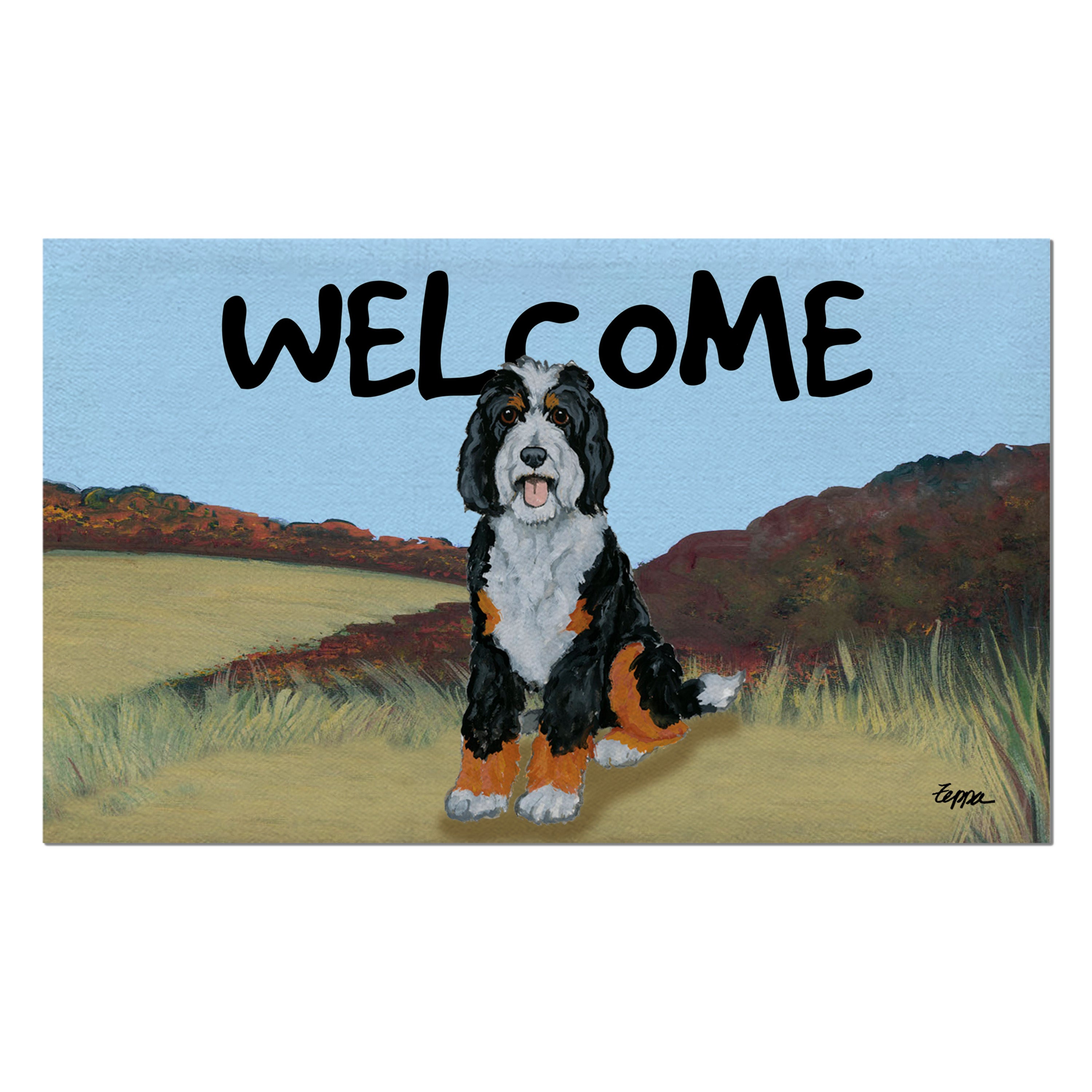 Bernedoodle Welcome Mat