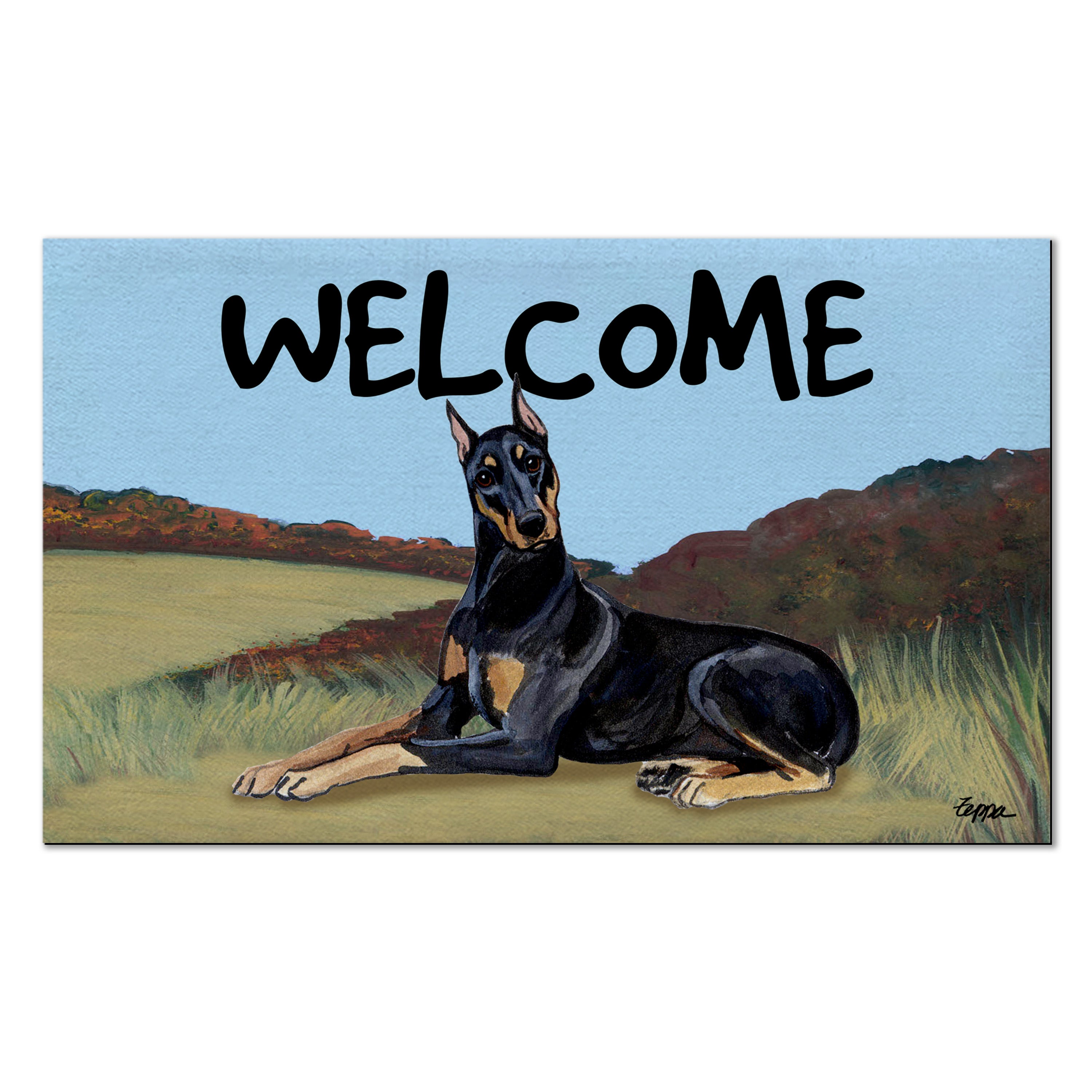 Doberman Pincher Welcome Mat