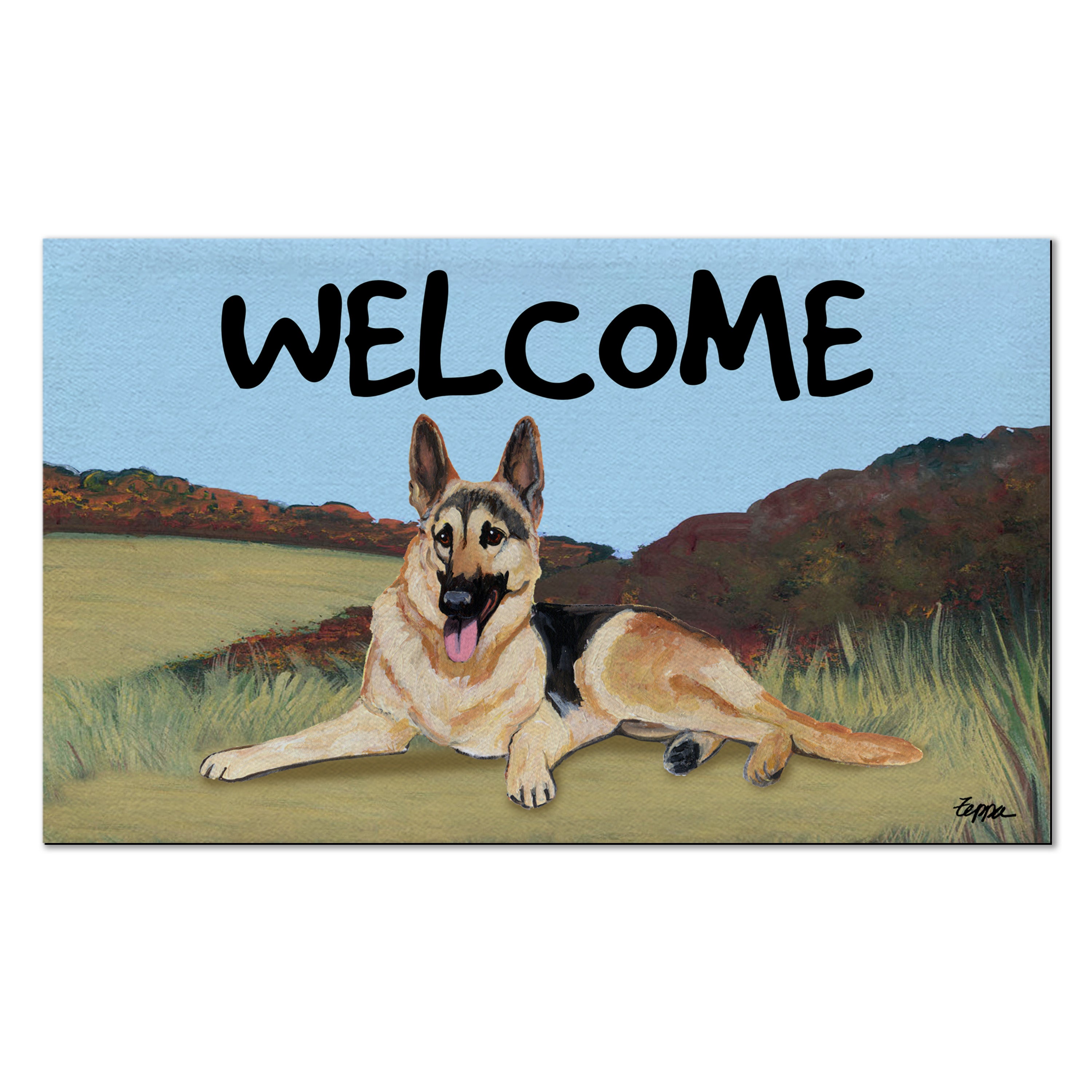 German Shepherd Welcome Mat