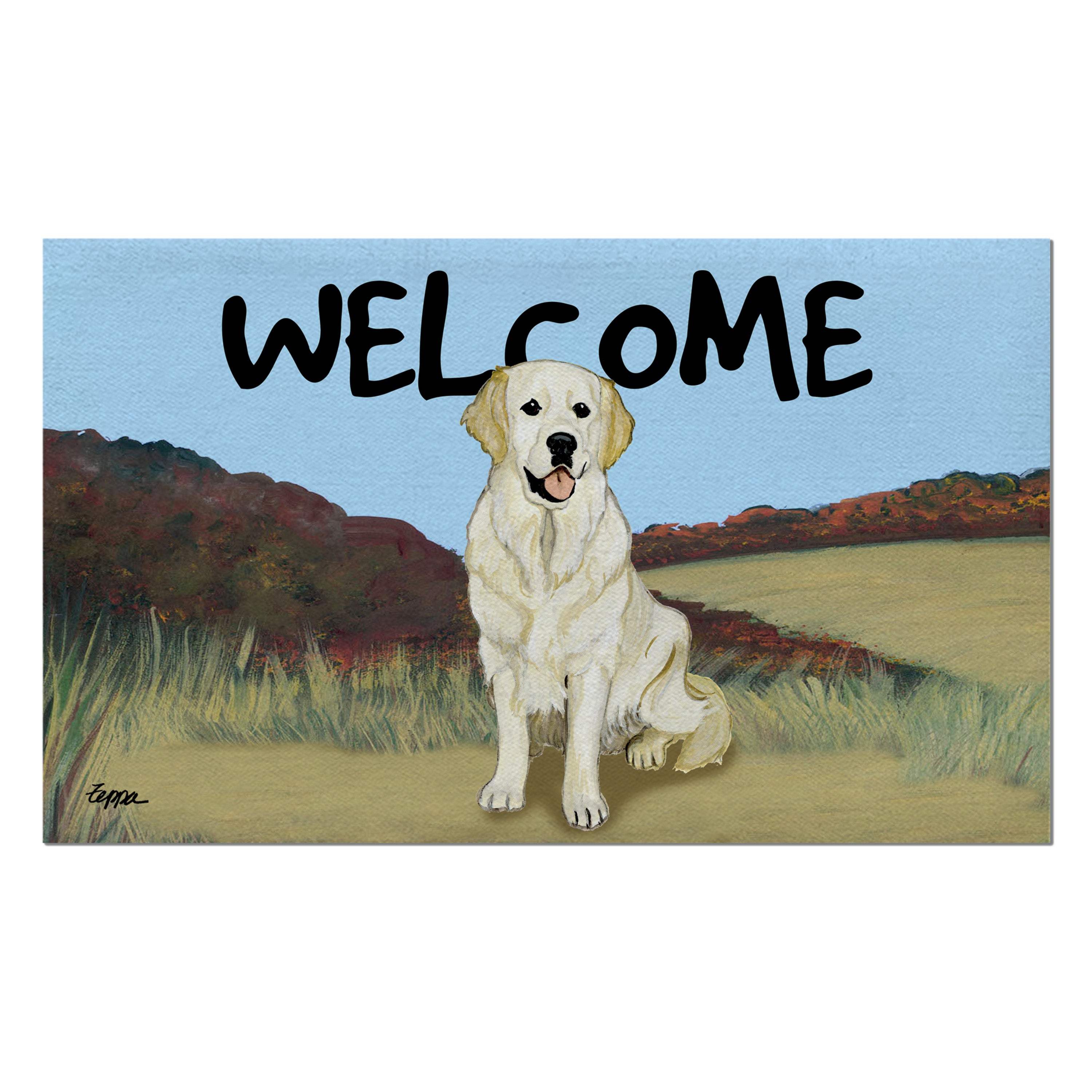 Golden Retriever Welcome Mat