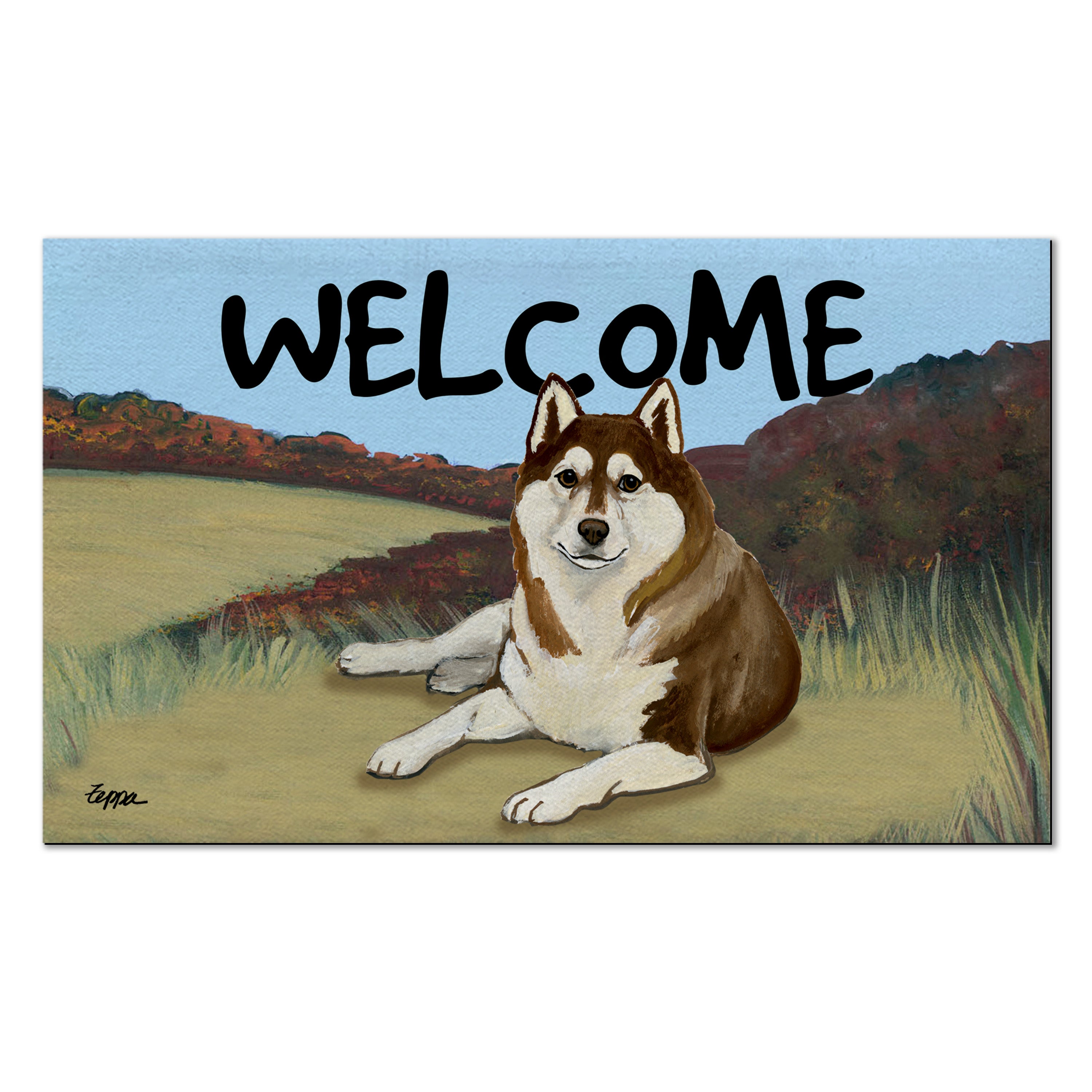 Siberian Husky Welcome Mat