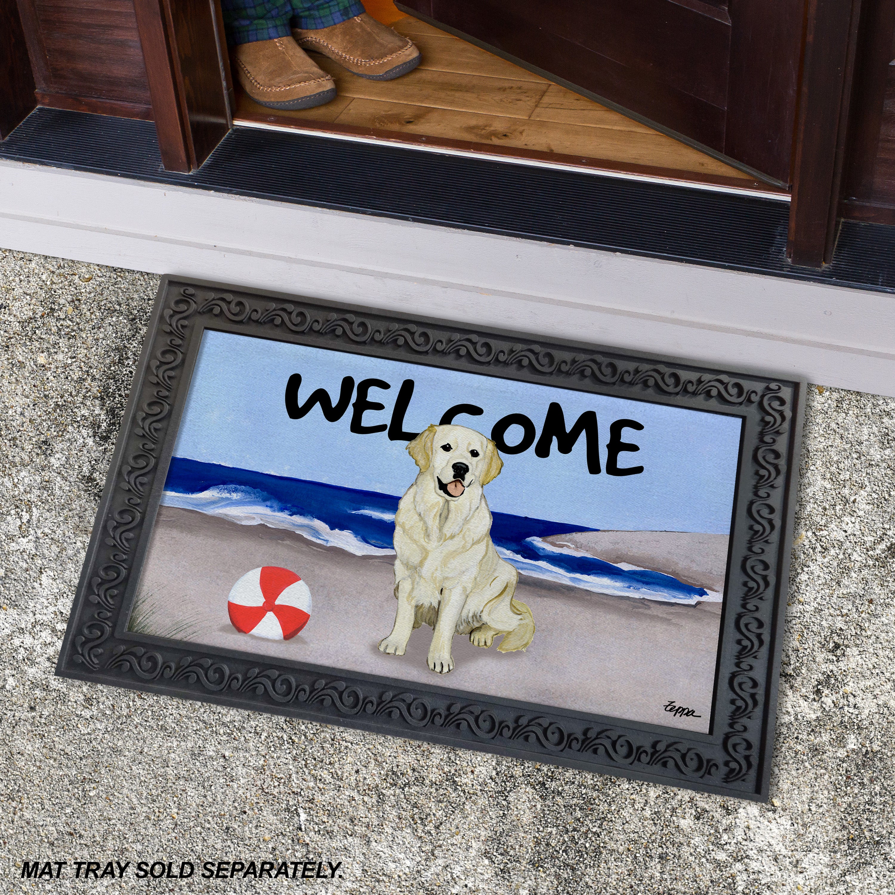 Golden Retriever Welcome Mat