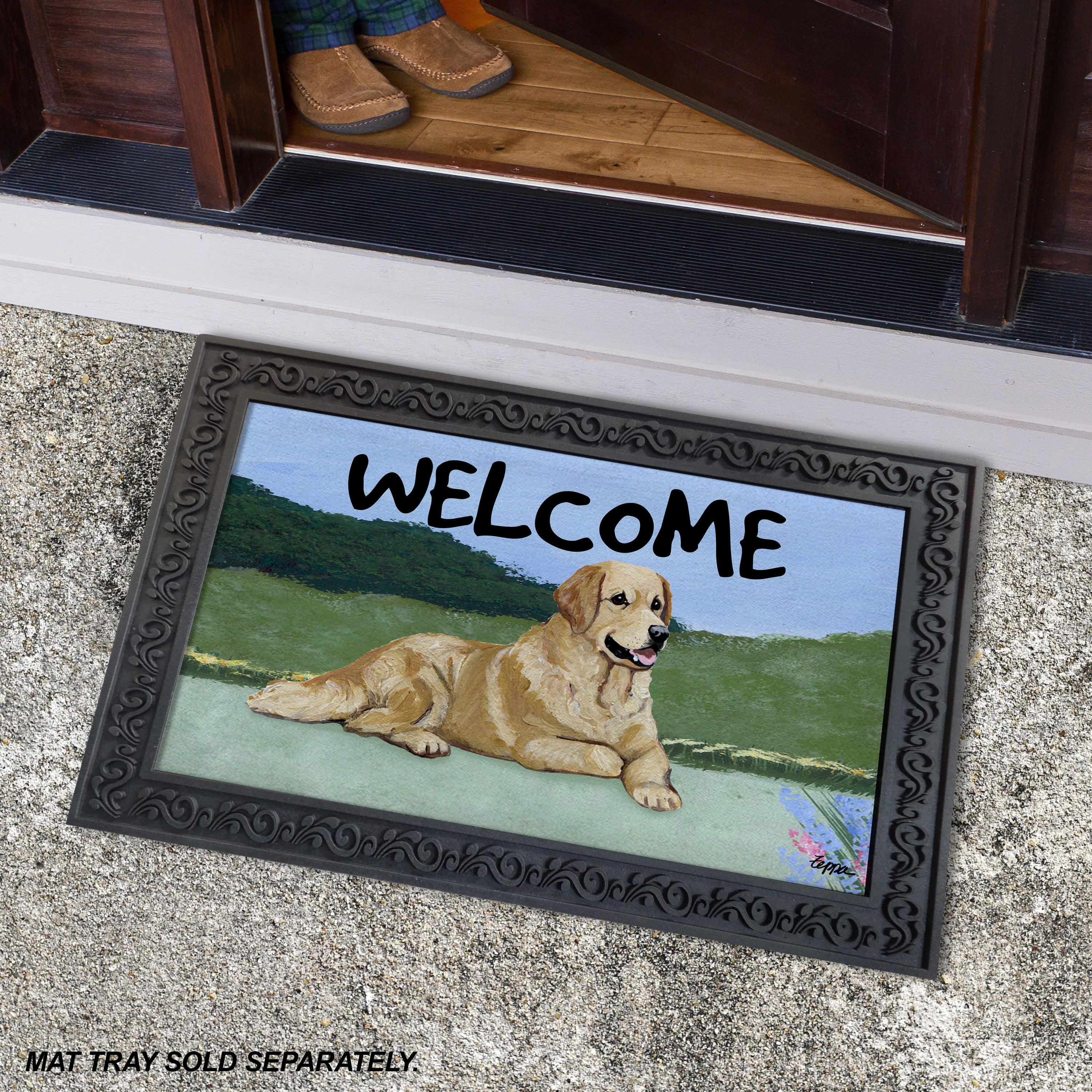 Golden Retriever Welcome Mat