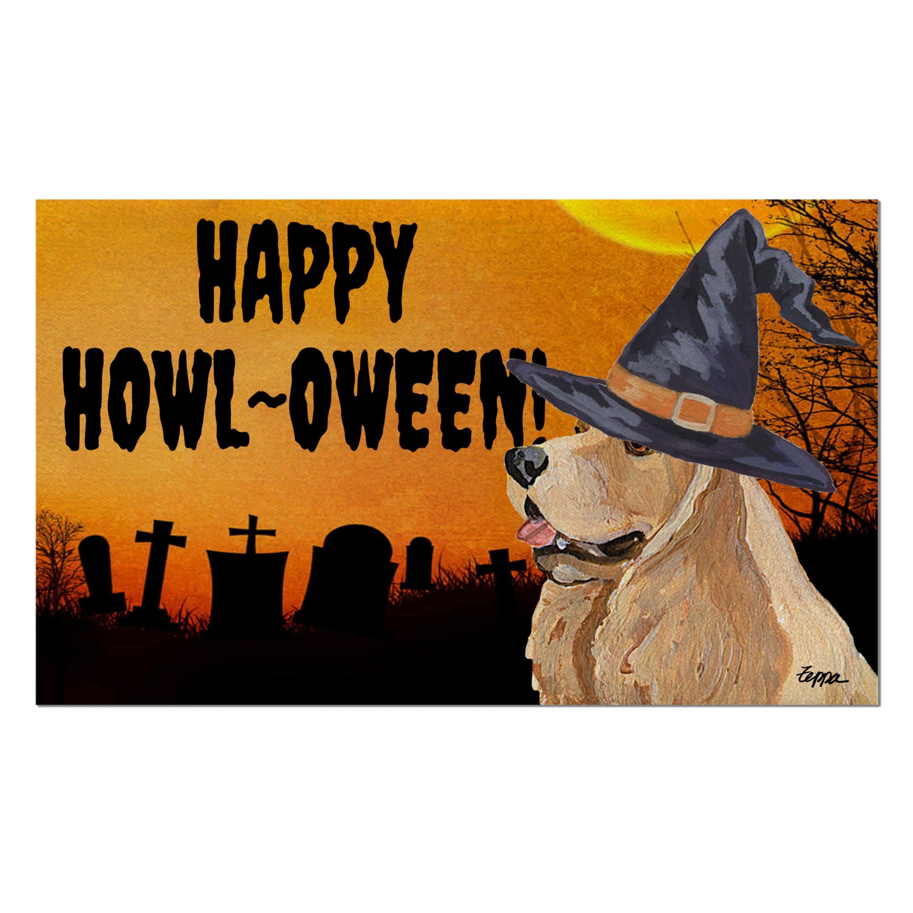 American Cocker Spaniel Halloween Welcome Mat