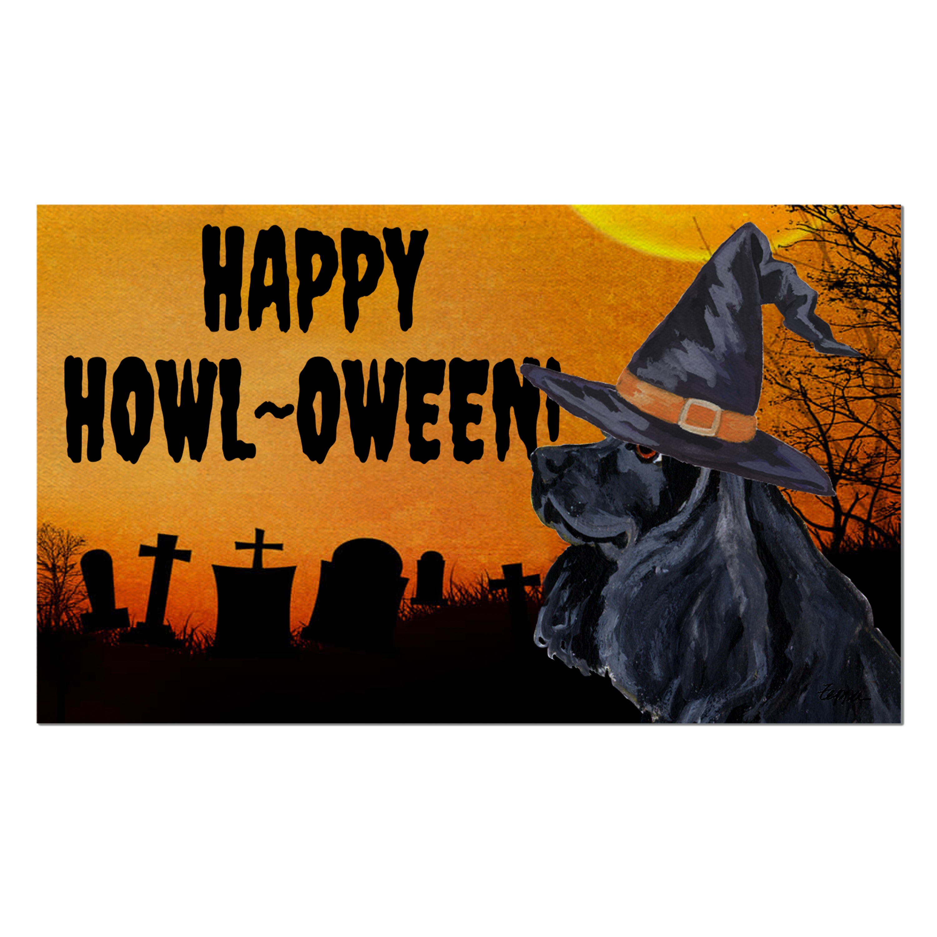 American Cocker Spaniel Halloween Welcome Mat